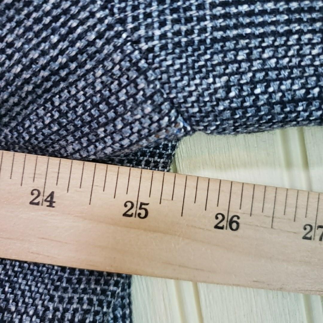 Stafford Blazer Mens 42 Gray Check Polyester Wool Silk Tweed Sport Coat USA