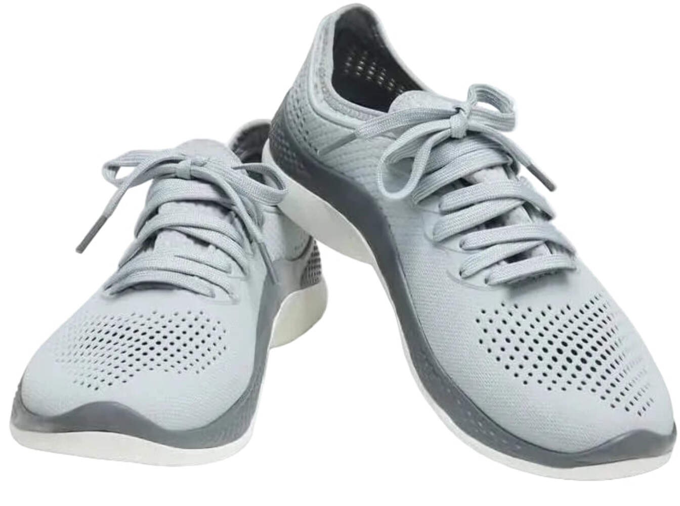 Crocs LiteRide 360 Pacer Men’s Light Gray/Slate Grey Lace-Up Shoes Size 8-12