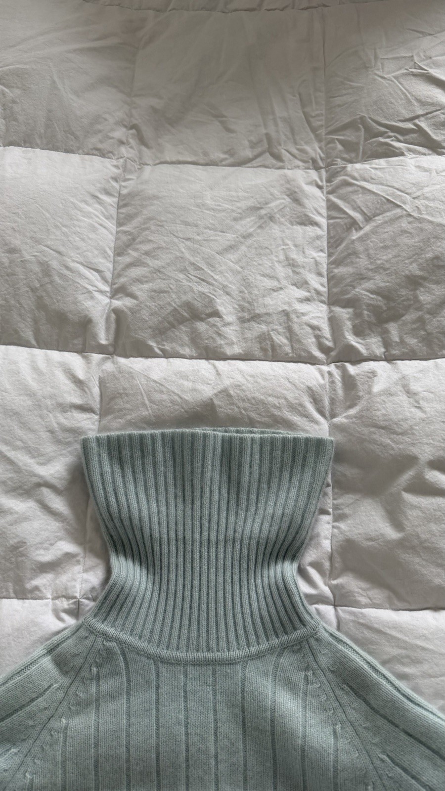 VTG CASUAL CORNER 100% CASHMERE THICK KNIT BLUE TURTLENECK SIZE M MADE HONG KONG