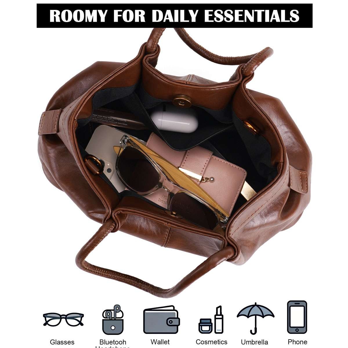 Women Lady Leather Handbags Messenger Shoulder Bags Tote Satchel Purse Large