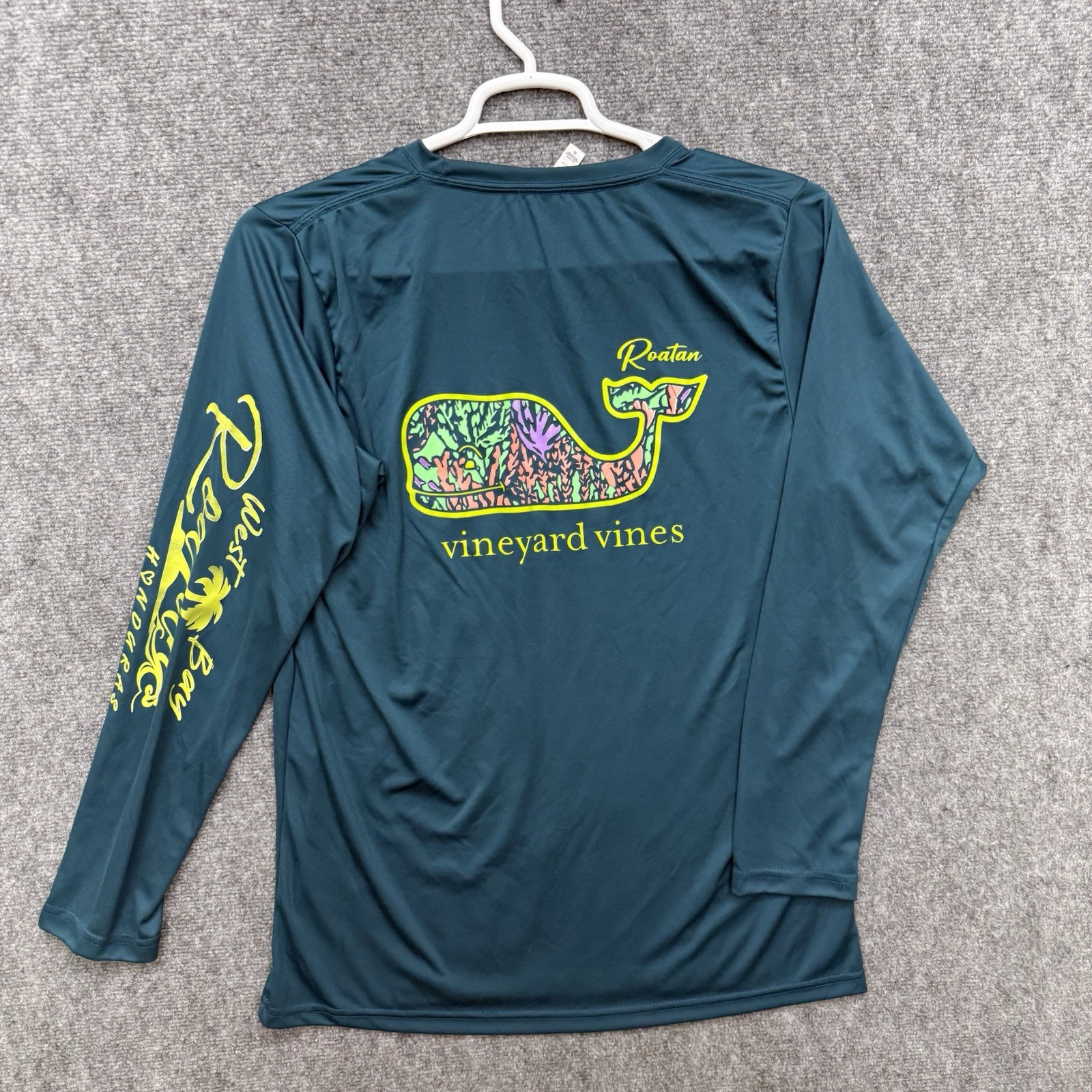 Vineyard Vines Shirt teal Roatan Honduras West Bay Graphic men’s size XL