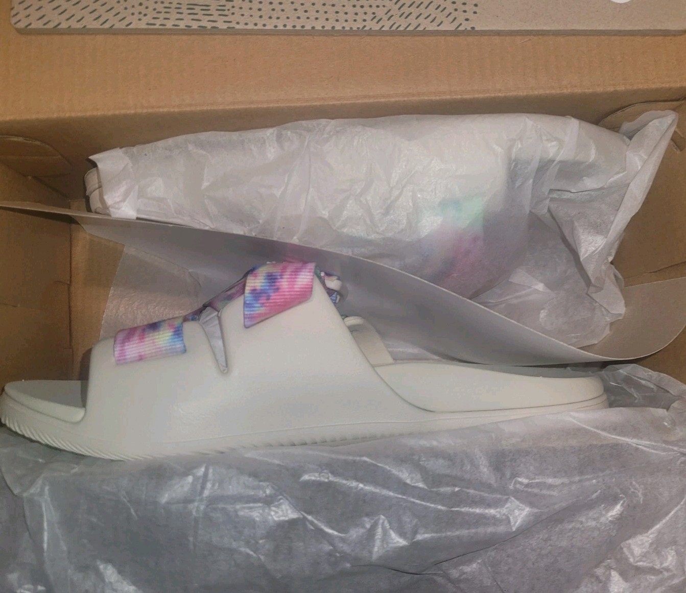 Chillos Chaco Women’s Slide Sandals Tie Dye Sz 6 NEW IN BOX LAST PAIR