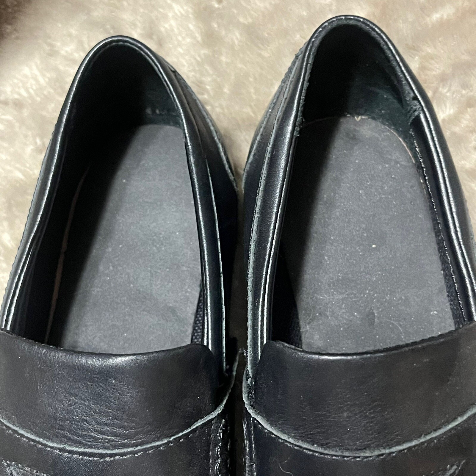 Apex Lexington Slip On Black Leather Comfort Loafers Shoes LT200M Mens11 Wide