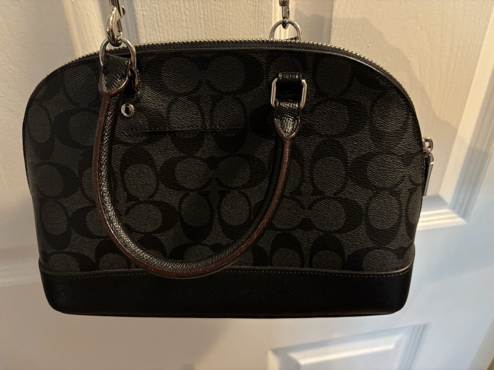 Coach Sierra Satchel Metallic Graphics Excellent