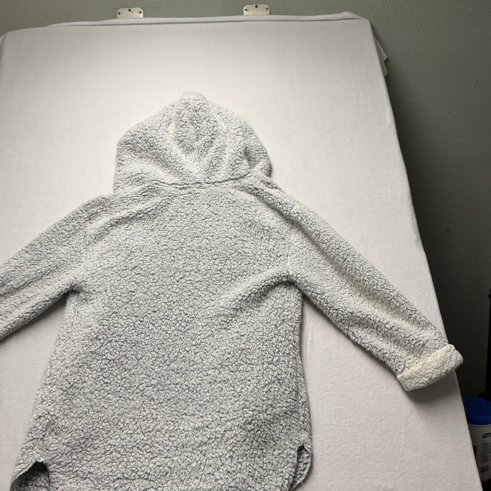 Peaches & Dreams Plush Soft Faux Fur/Sherpa Hooded Sz M WOMENS Over Coat, 3697