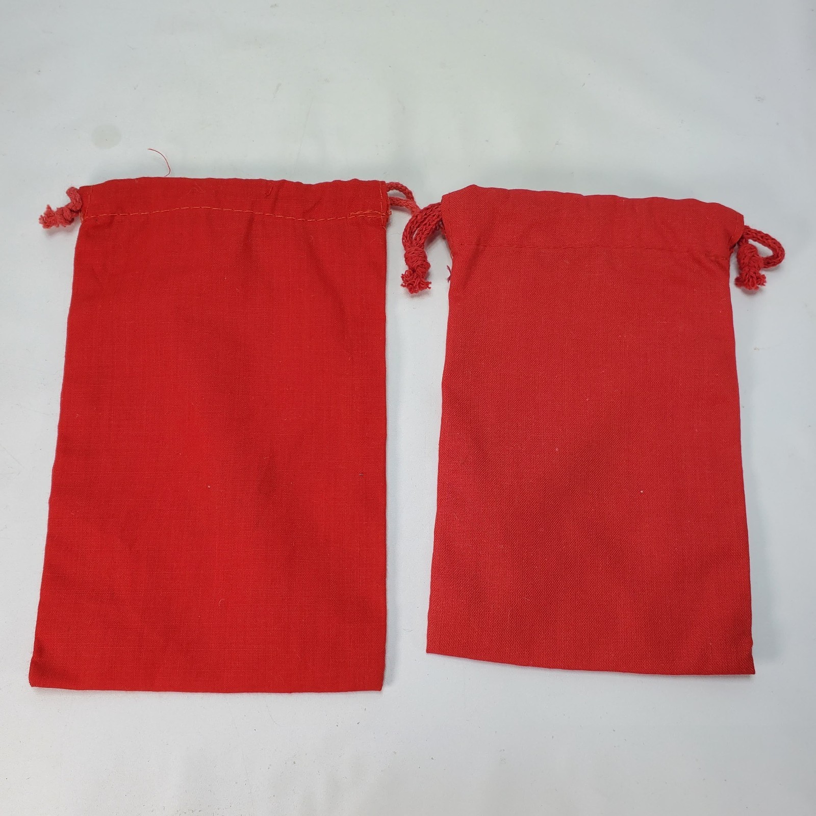 Lot 2 Uno De 50 Storage Jewelry Dust Bag Pouch ONLY Red Fabric Drawstring