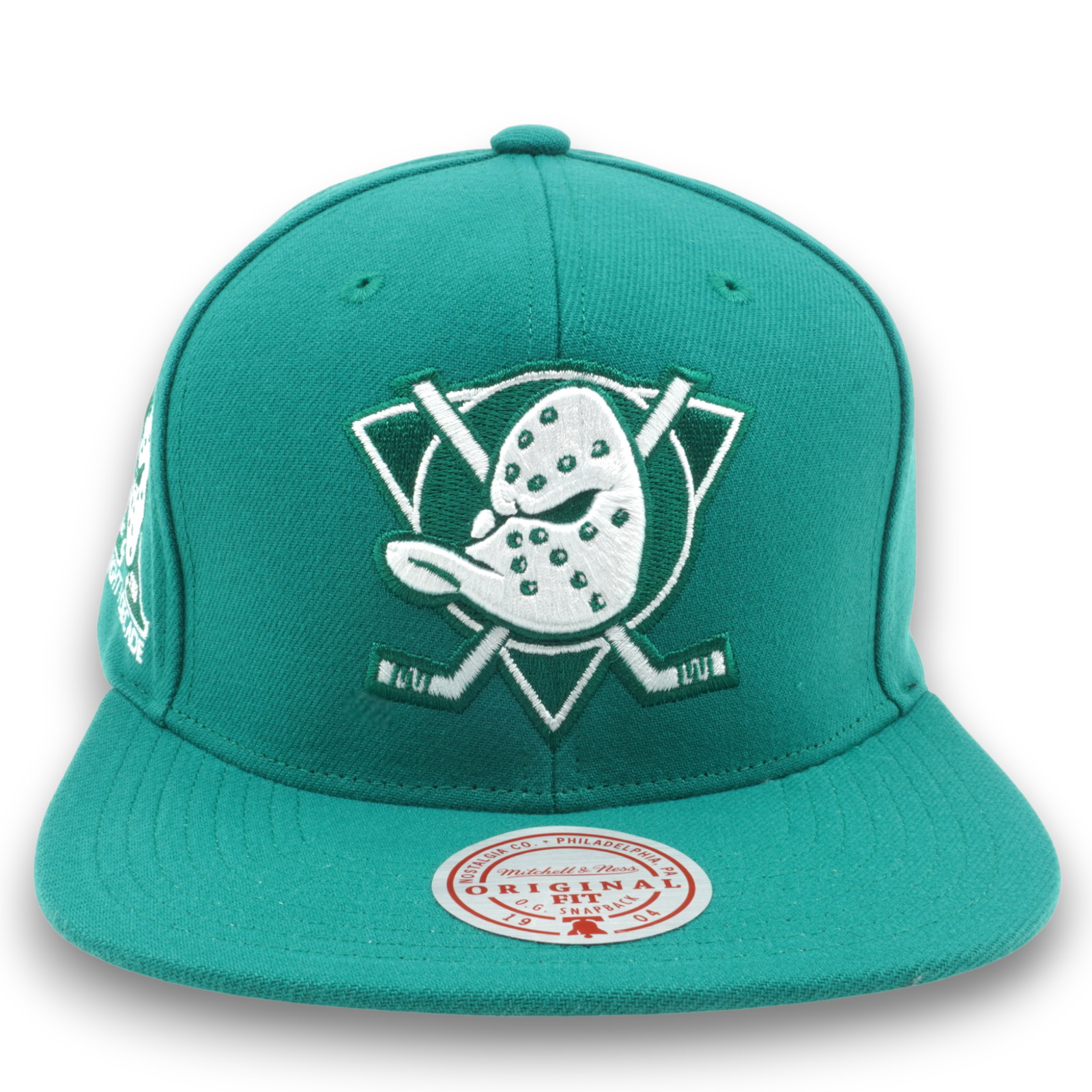 MENS MITCHELL & NESS NHL BACK TO BASICS SNAPBACK VNTG DUCKS – TEAL