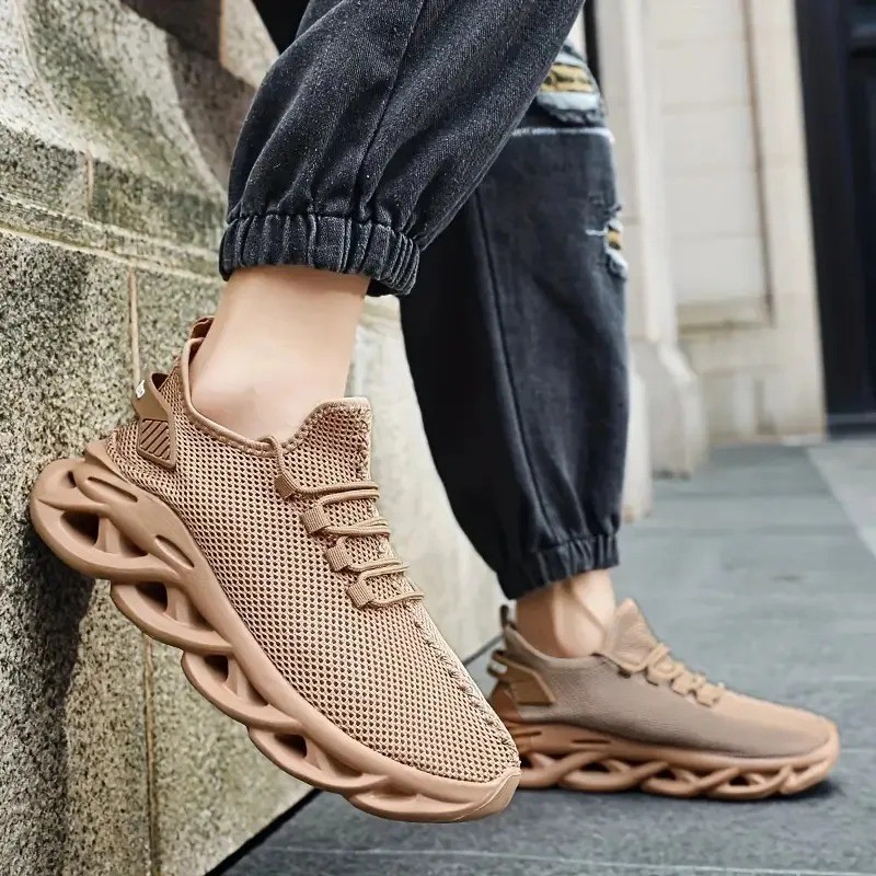 Men’s Breathable Running Shoes Lightweight Walking Sneakers Casual Gym Athletic