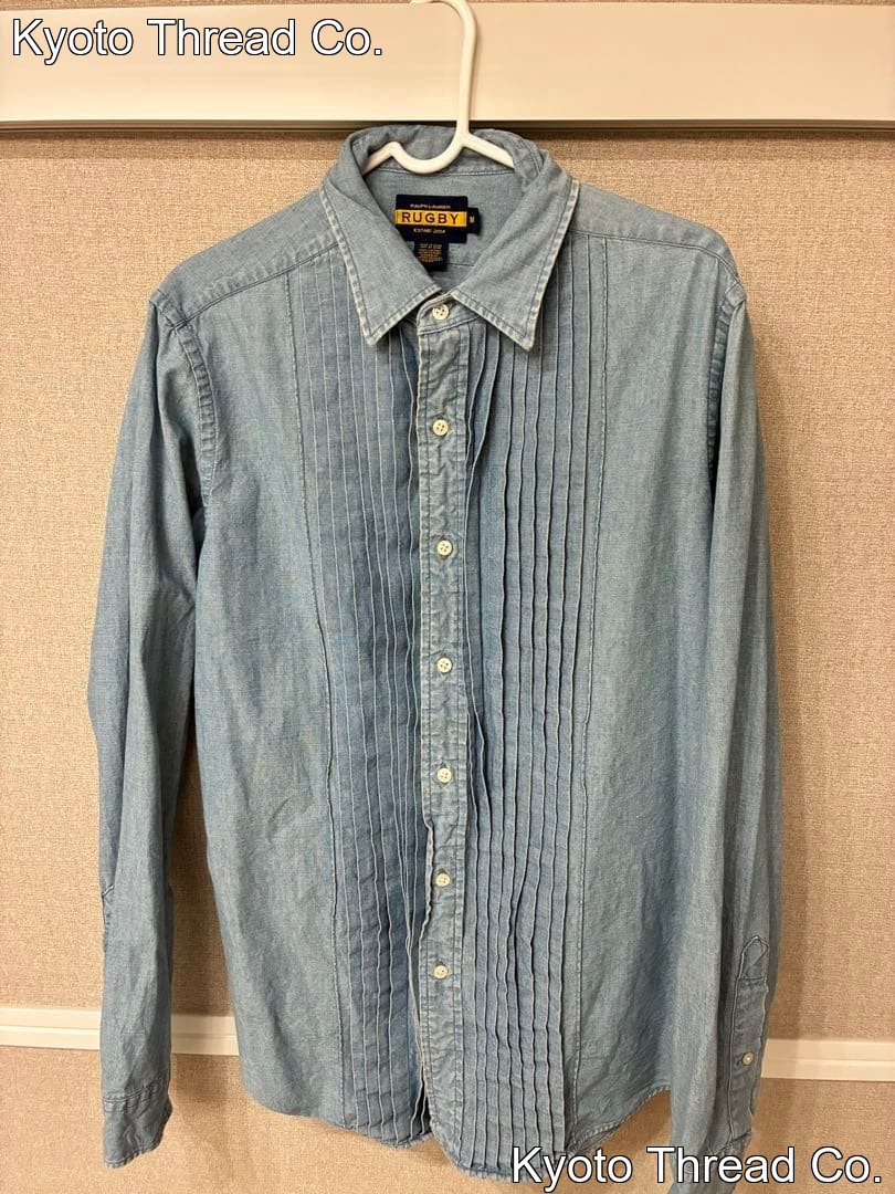 RUGBY Ralph Lauren M Long Sleeve Light Blue Denim Shirt