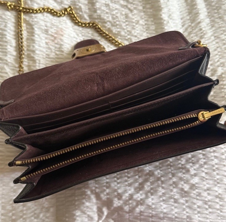 Coach Tabby Clutch Pebbled Foldover Crossbody