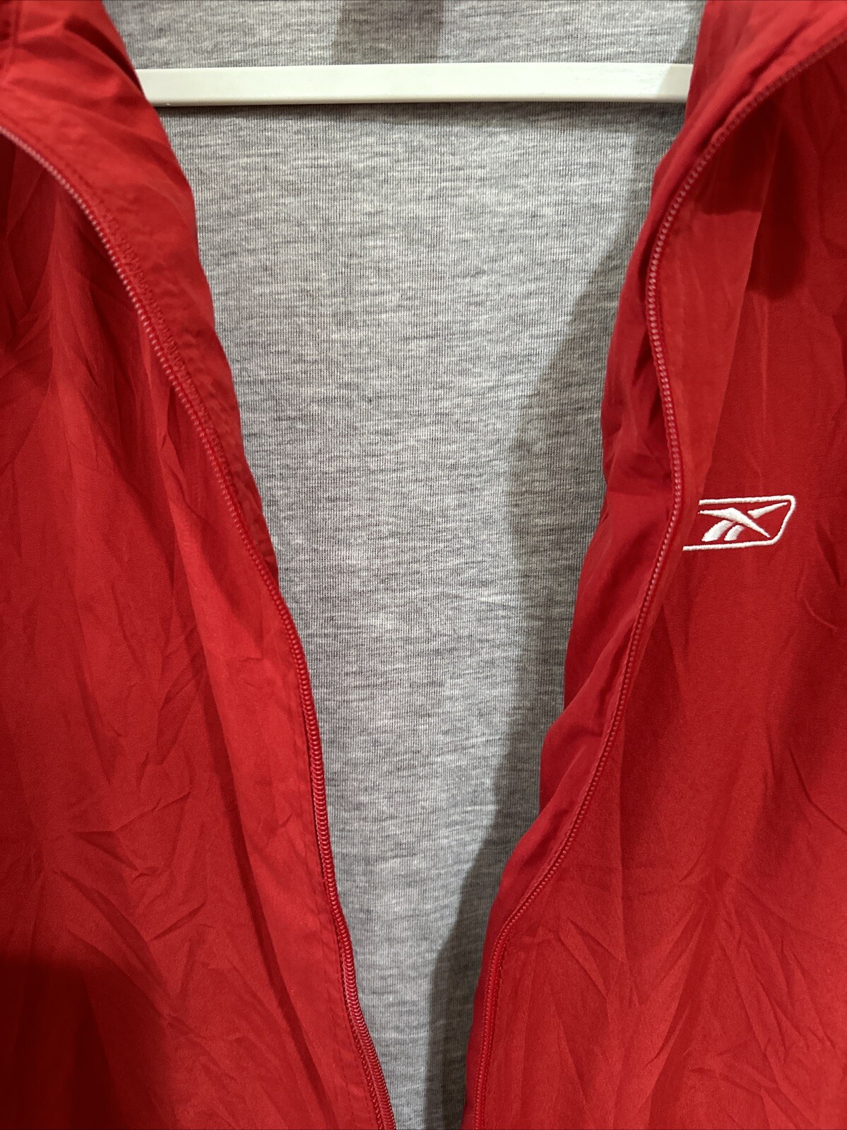 Y2K Reebok Men’s Size L Red & Black Windbreaker Track Jacket Color Block – NOTE
