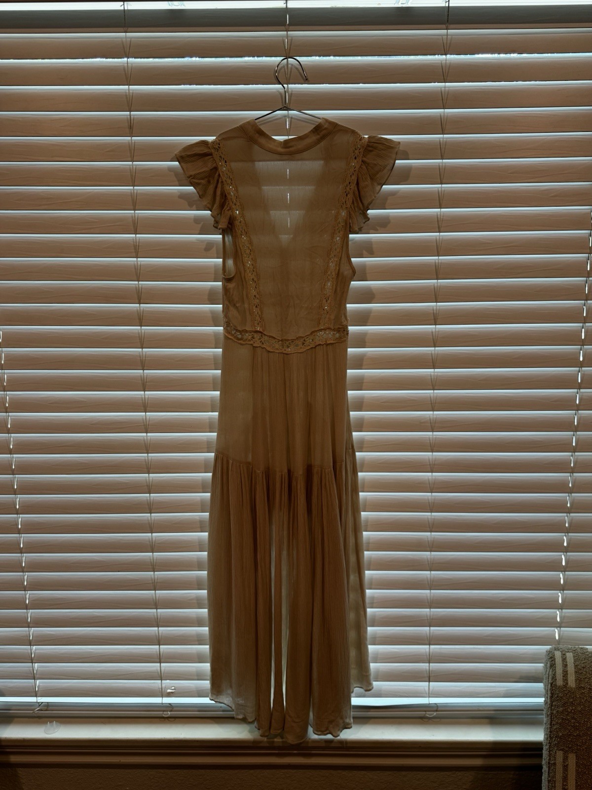 Womens Coverup Maxi Top Dress Layer S Crochet Sheer Bohemian Hippie Festival