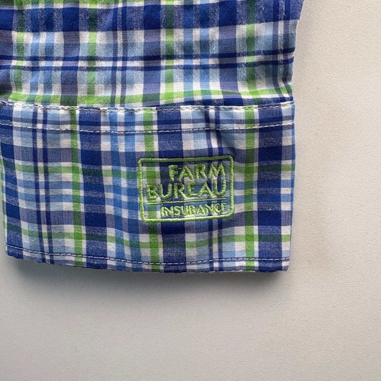 Mojo Fishing Plaid Button Up Shirt Blue Green Long Sleeve Men’s XXL