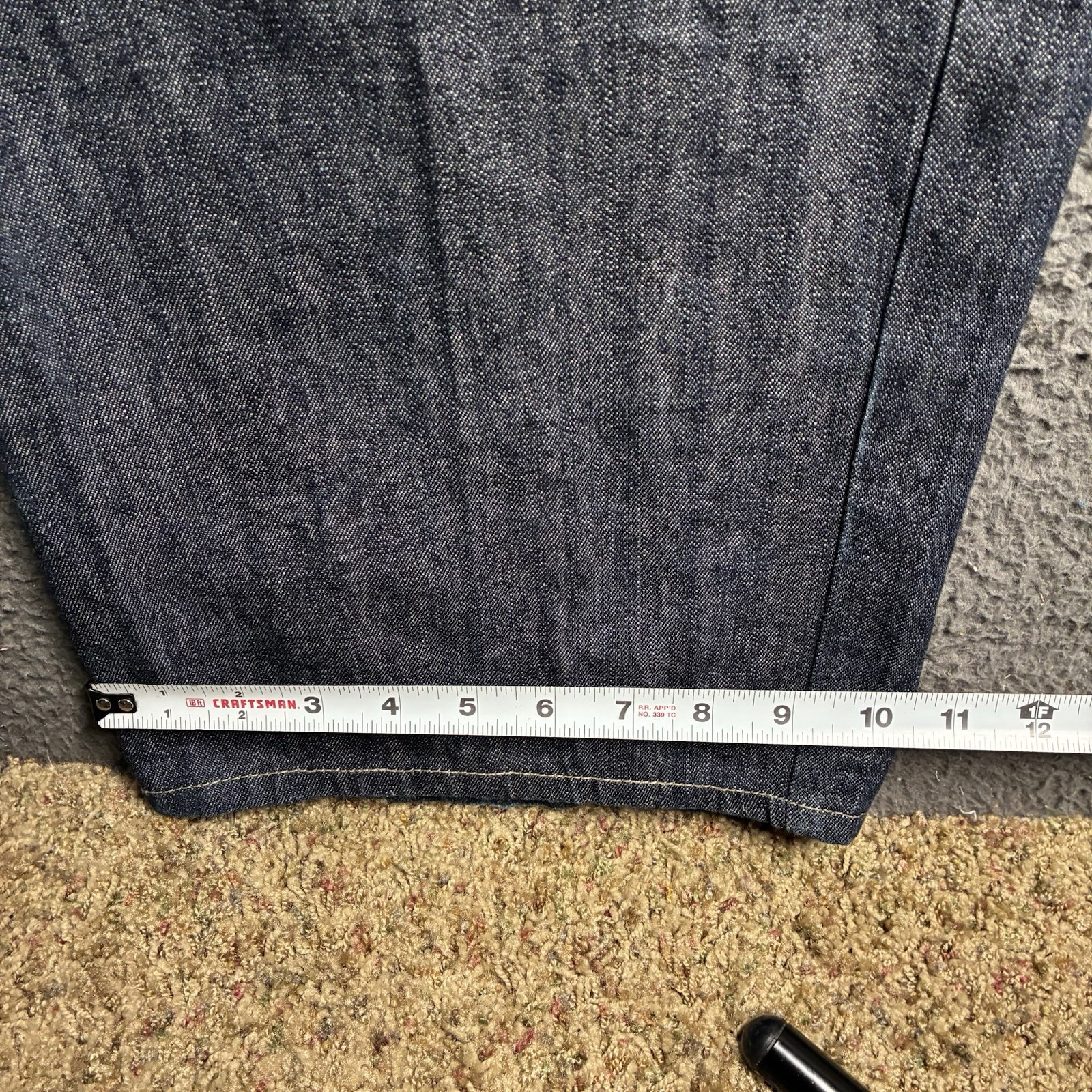 Vtg Martin Ksohoh Style Embroidered 38×34 Denim Jeans Wide Leg Baggy Broken Zip