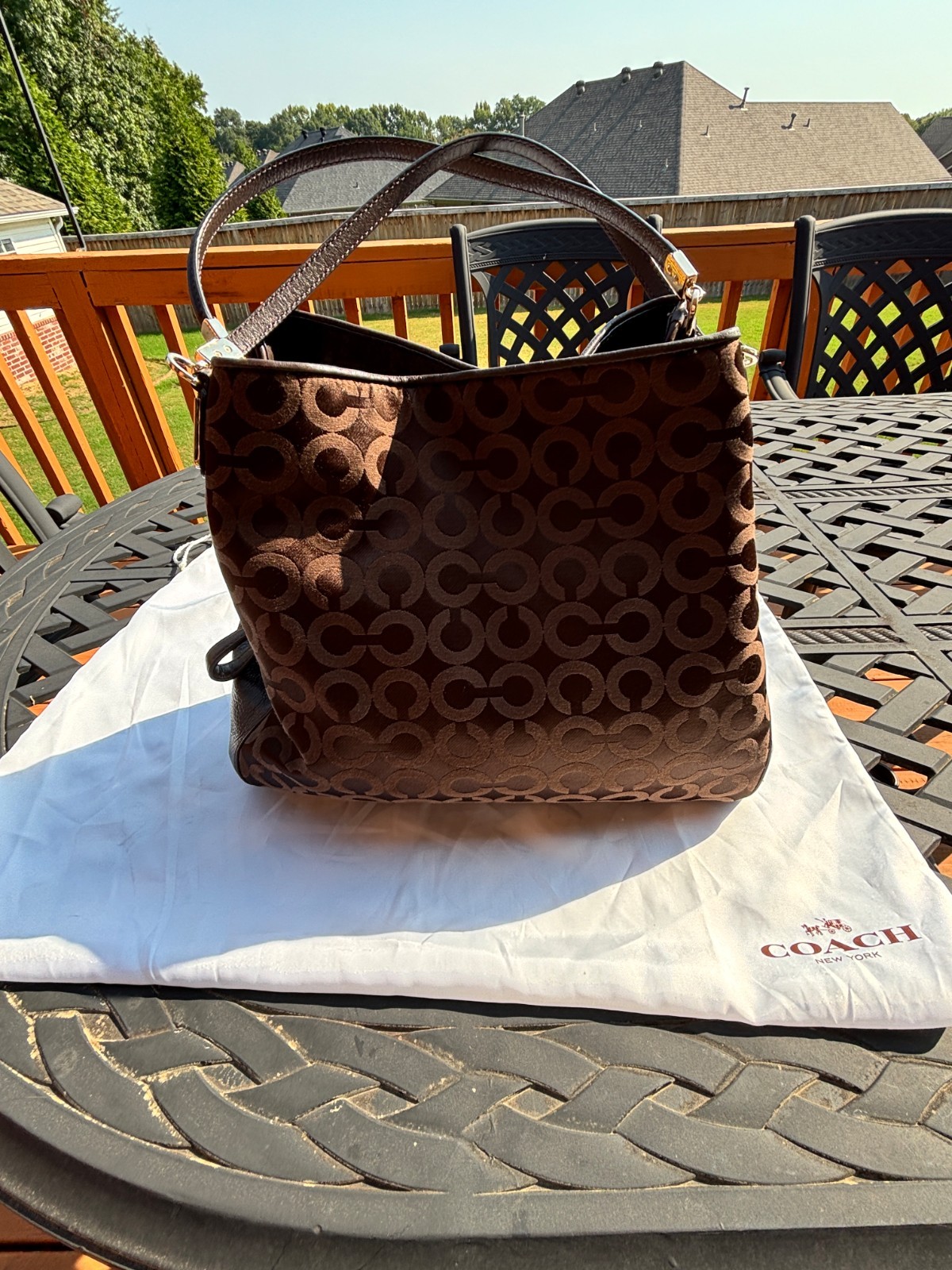 Coach Op Large Logo Shoulder Bag Madison Phoebe