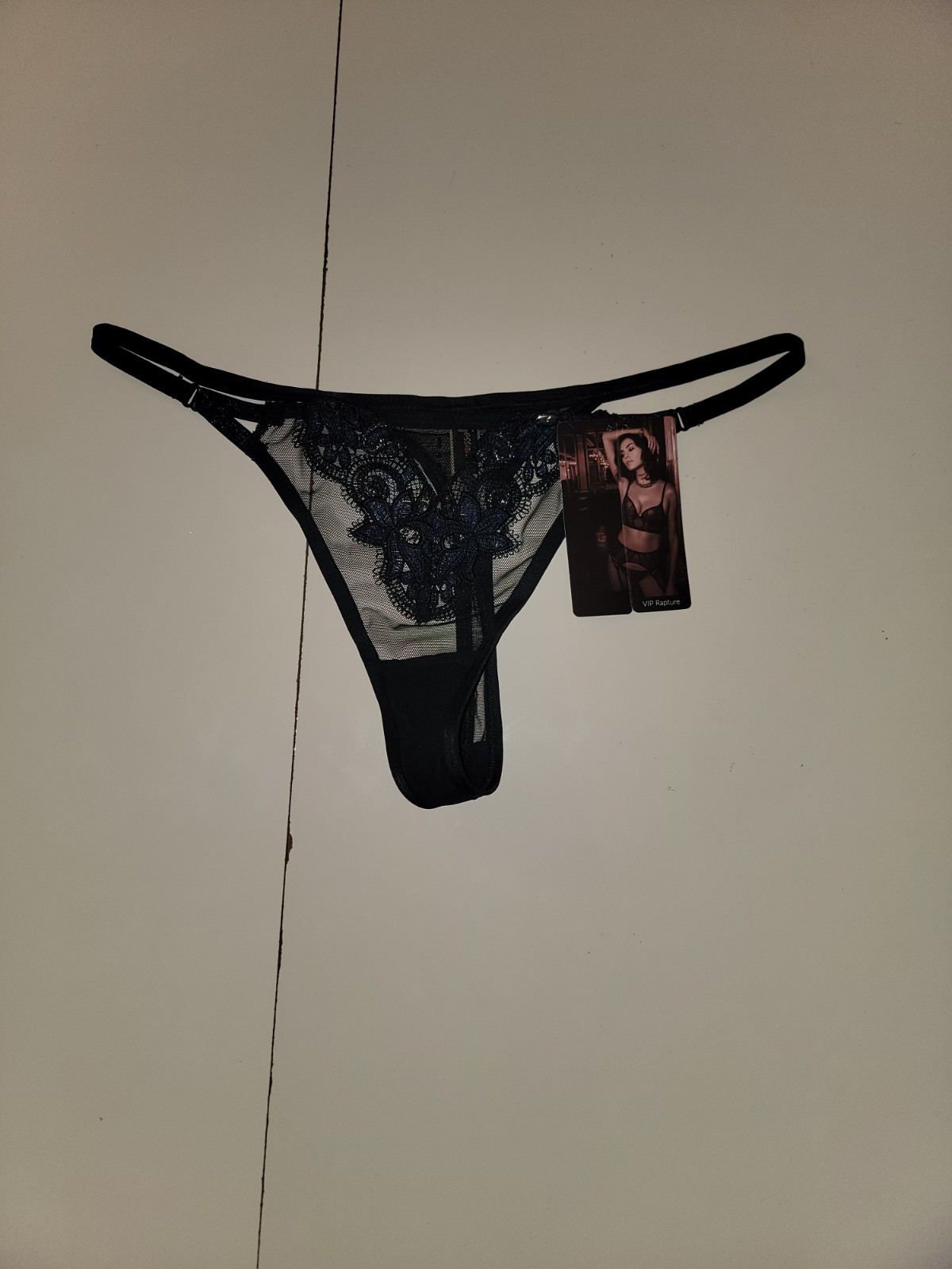 Gossard Vip Rapture Semi Sheer Floral Lace Thong Size Small New