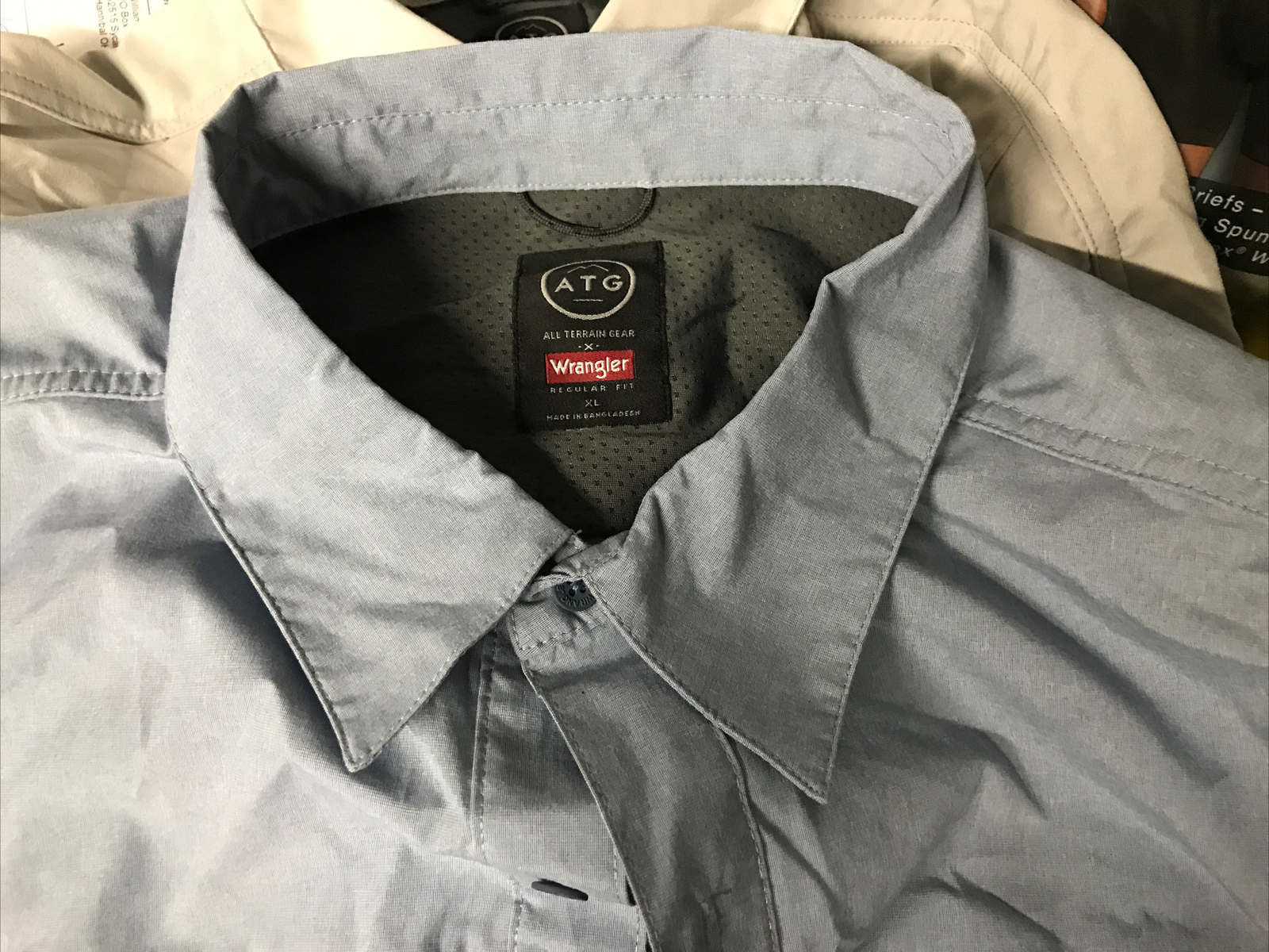 Wrangler Men’s Short Sleeve Button-Down Collared Shirt in Colors & Sizes ATG