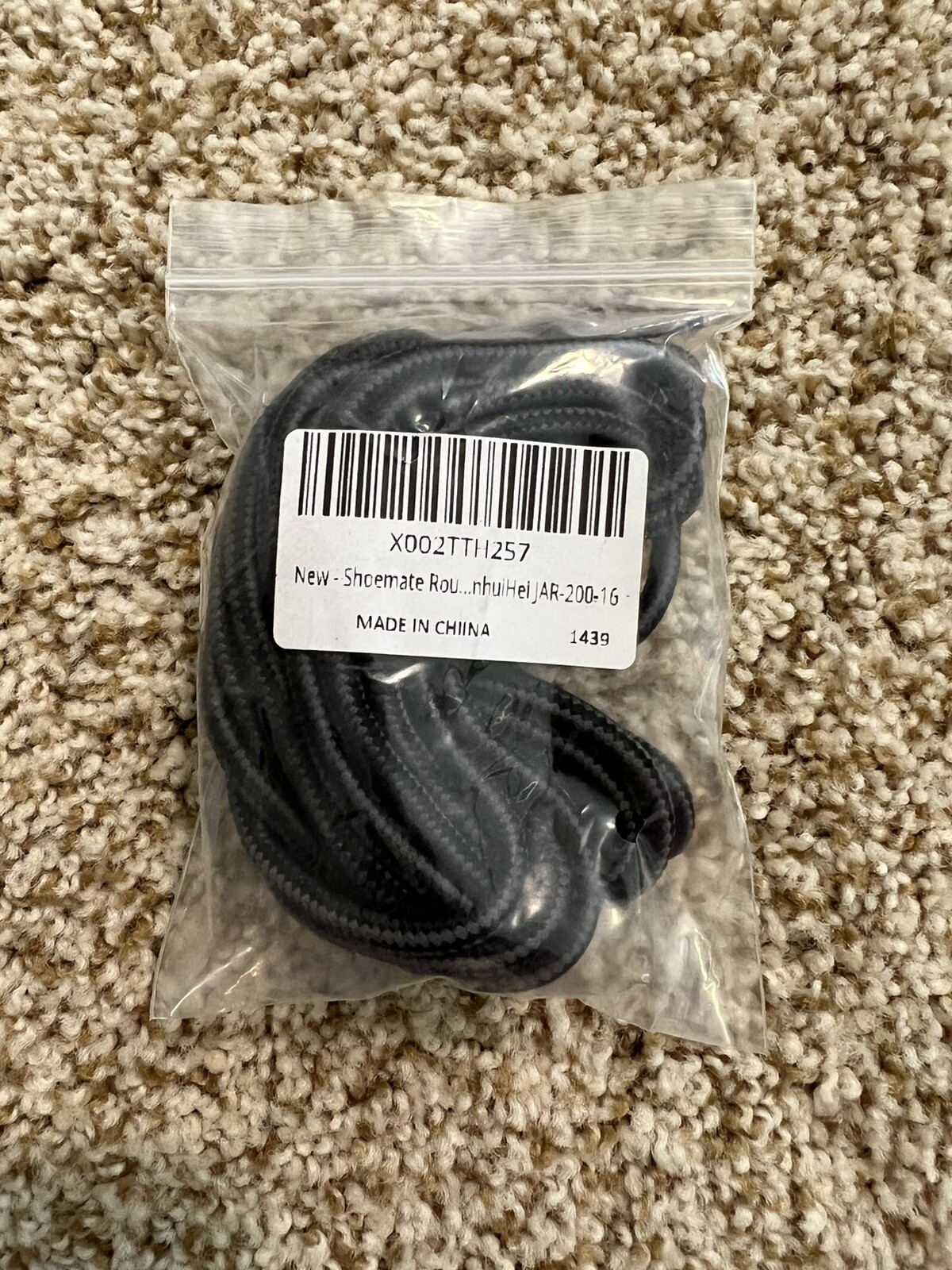 Round Boot Shoelaces Dark Gray/ Black 200cm
