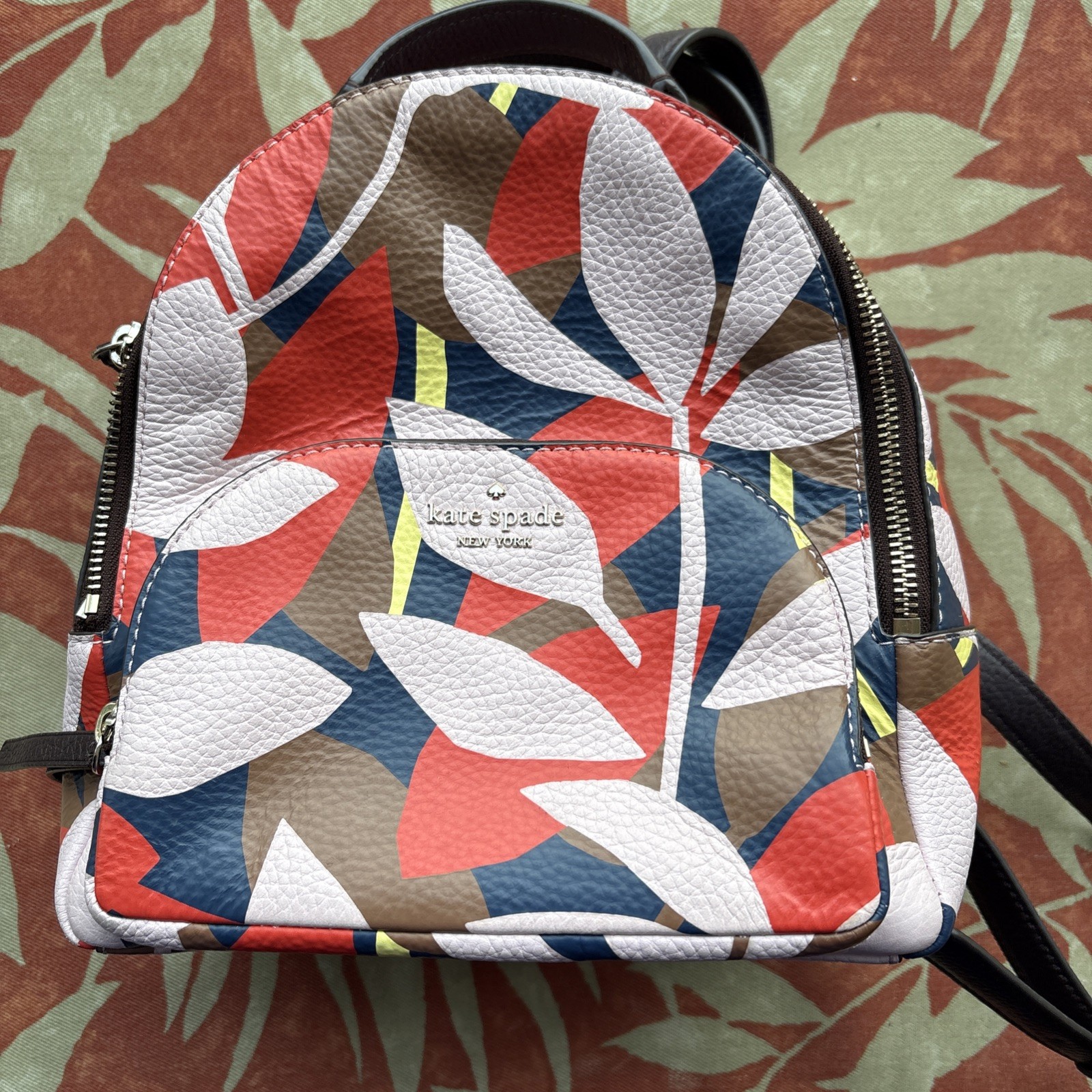 Kate Spade Women’s Medium Jackson Tropical Toss Pink Multi Backpack