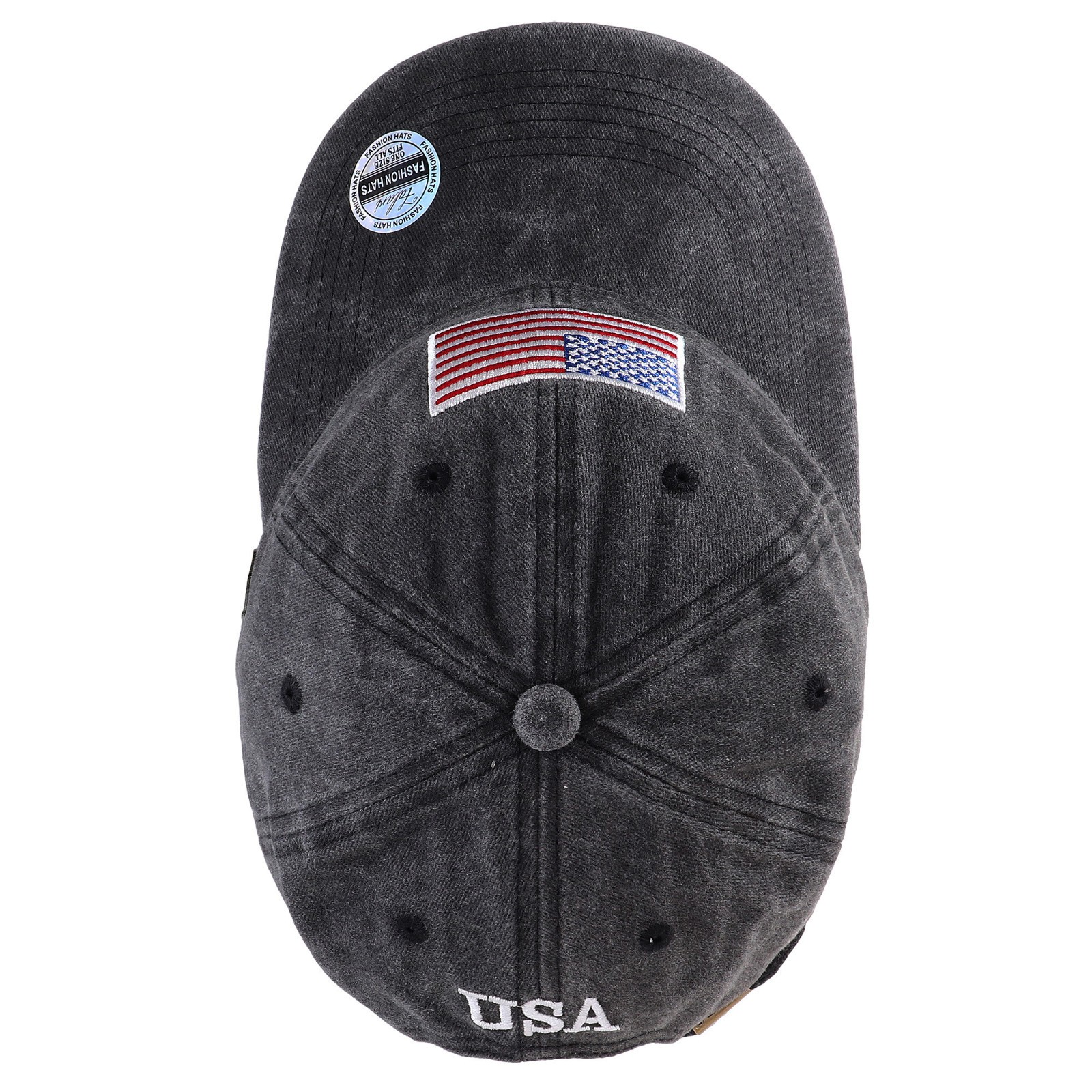 Falari USA Flag Embroidered Baseball Cap Cotton Low Profile Adjustable Dad Hat