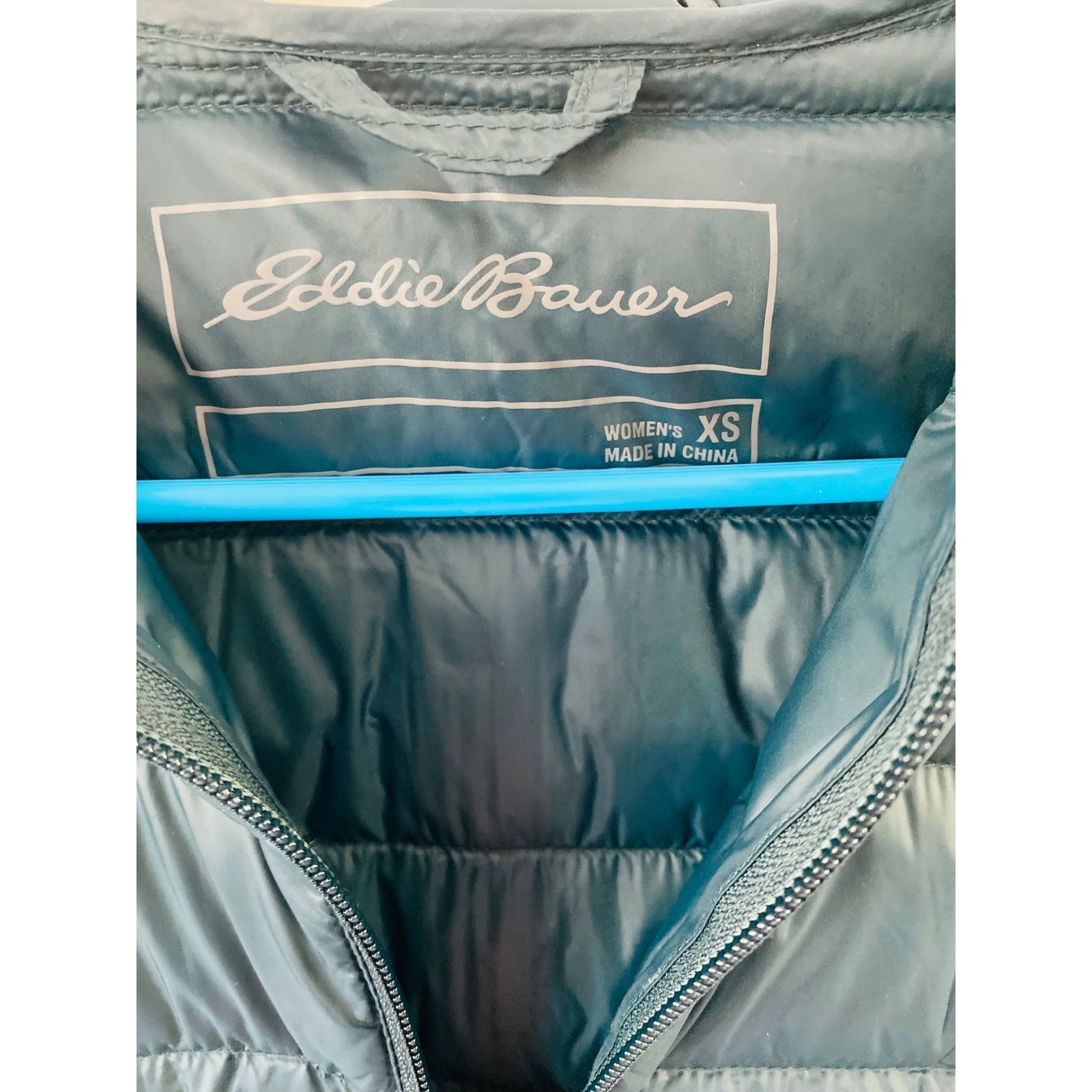 Eddie Bauer Womens CirrusLite Hooded Down Jacket Teal Blue 650 Fill XS Puffer