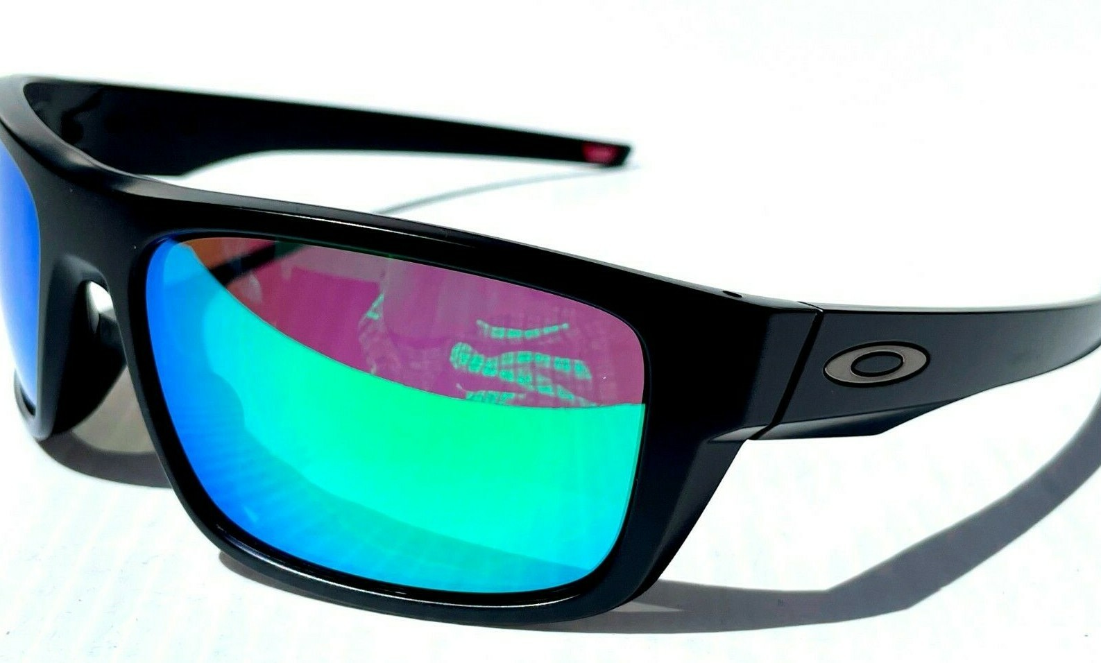 NEW Oakley DROP POINT Matte Black POLARIZED Galaxy Jade Lens Sunglass 9367
