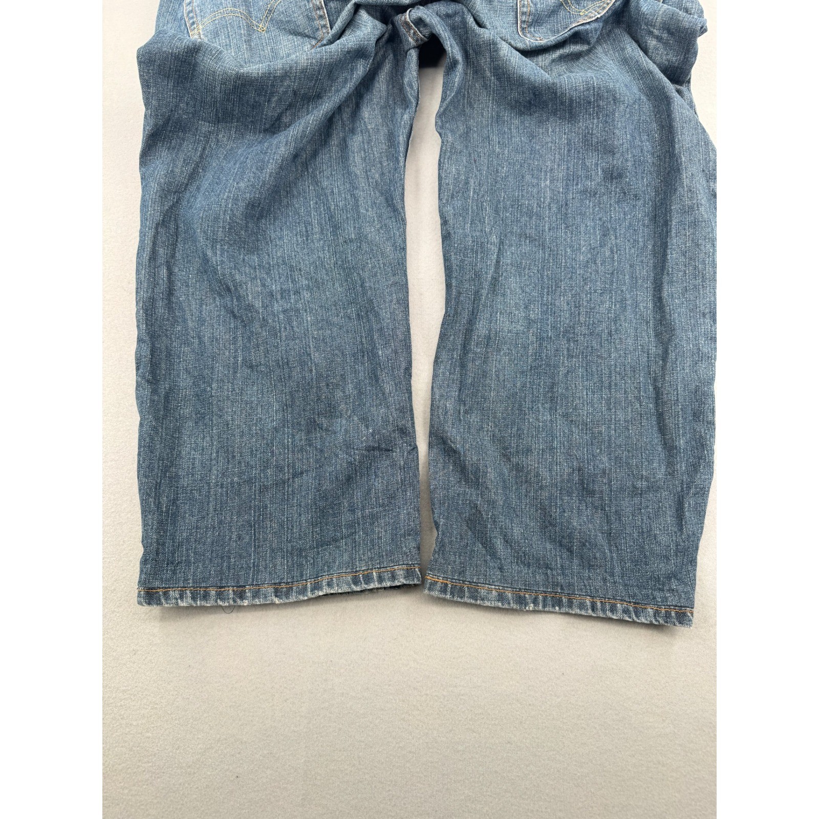 Levis 559 Relaxed Straight Men Blue Denim Jeans 48×30 (48×26) Medium Wash Grunge