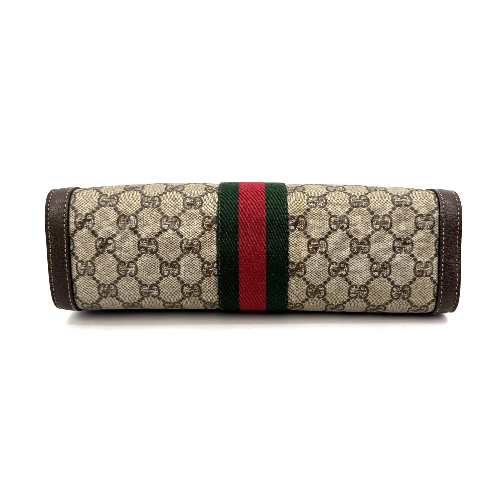 Gucci Sherry Line Clutch Bag PVC Leather Vintage GG Authentic