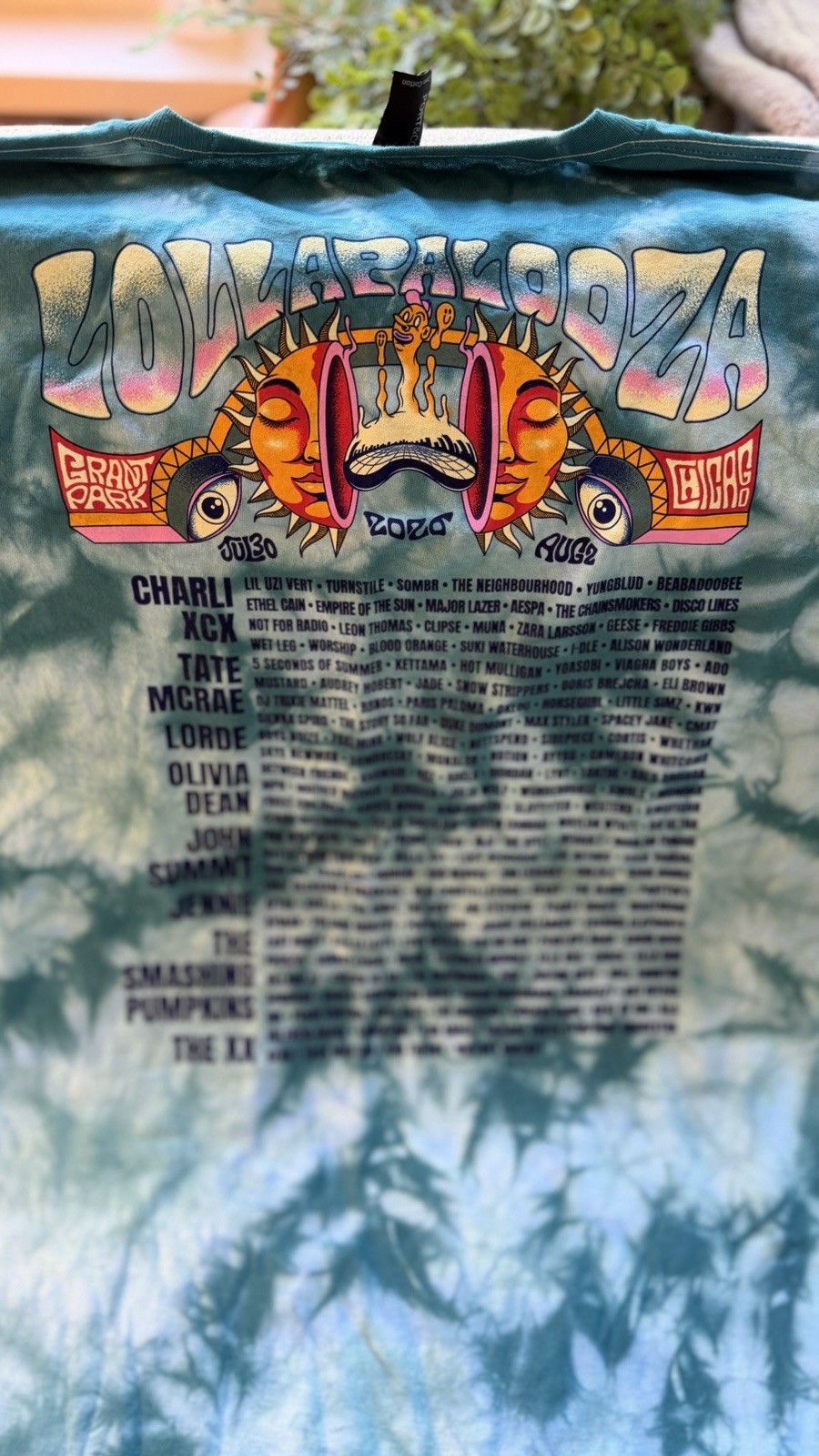 Lollapalooza Poster Tie Dye Lineup Tee 2026 Adukt Unisex Mens 3XL