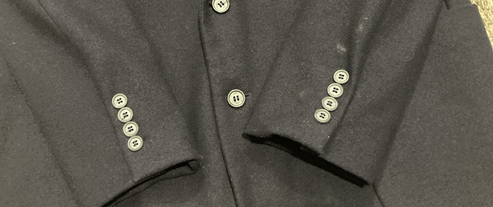 Vintage Russian Wool Blend Stand Collar Blazer Mens 44 Minimalist Avant Garde