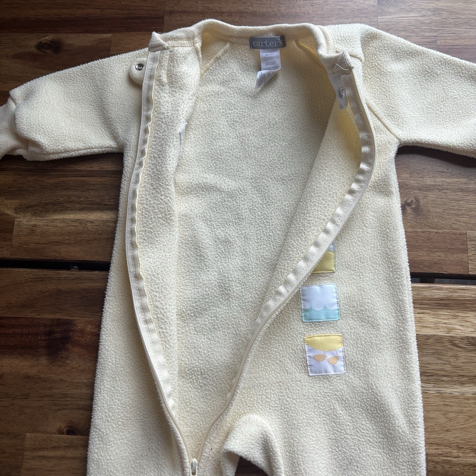 Vintage Carters Duckie Footed Sleeper Paste Yellow Fleece Baby Duck 6 Months