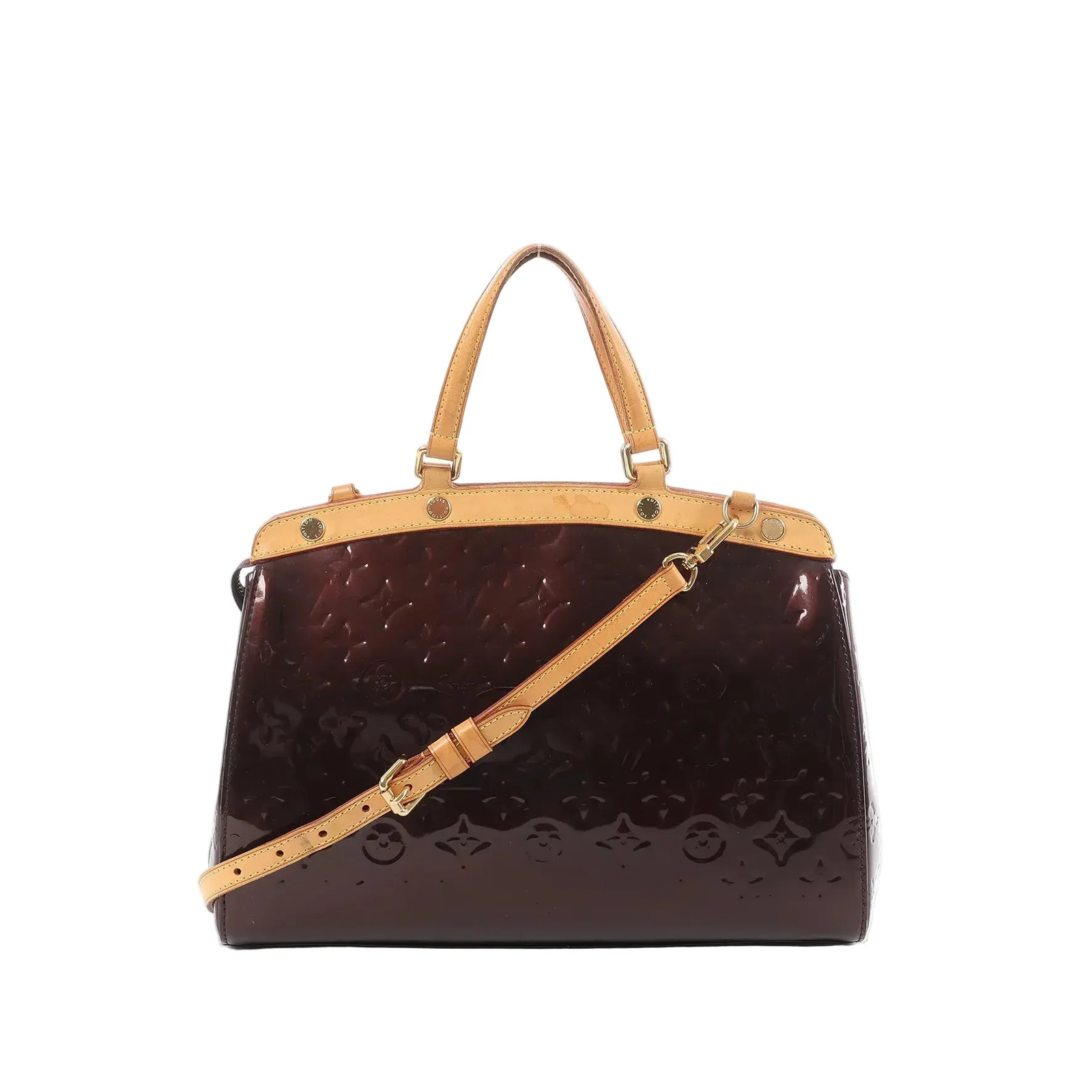 Louis Vuitton Blair MM Vernis 2Way Handbag in Amarante M91690