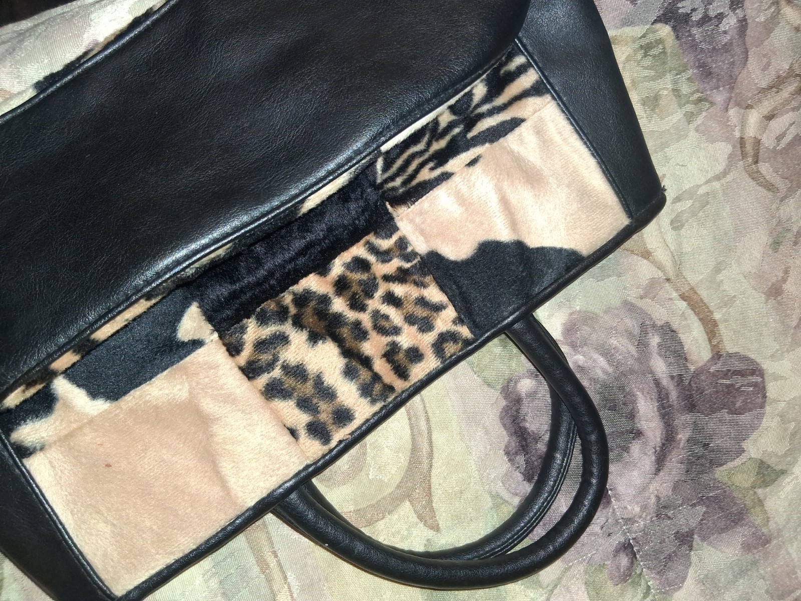 Jennifer Moore Y2K Style Patch Work/Animal Print FAUX&GENUINE LEATHER