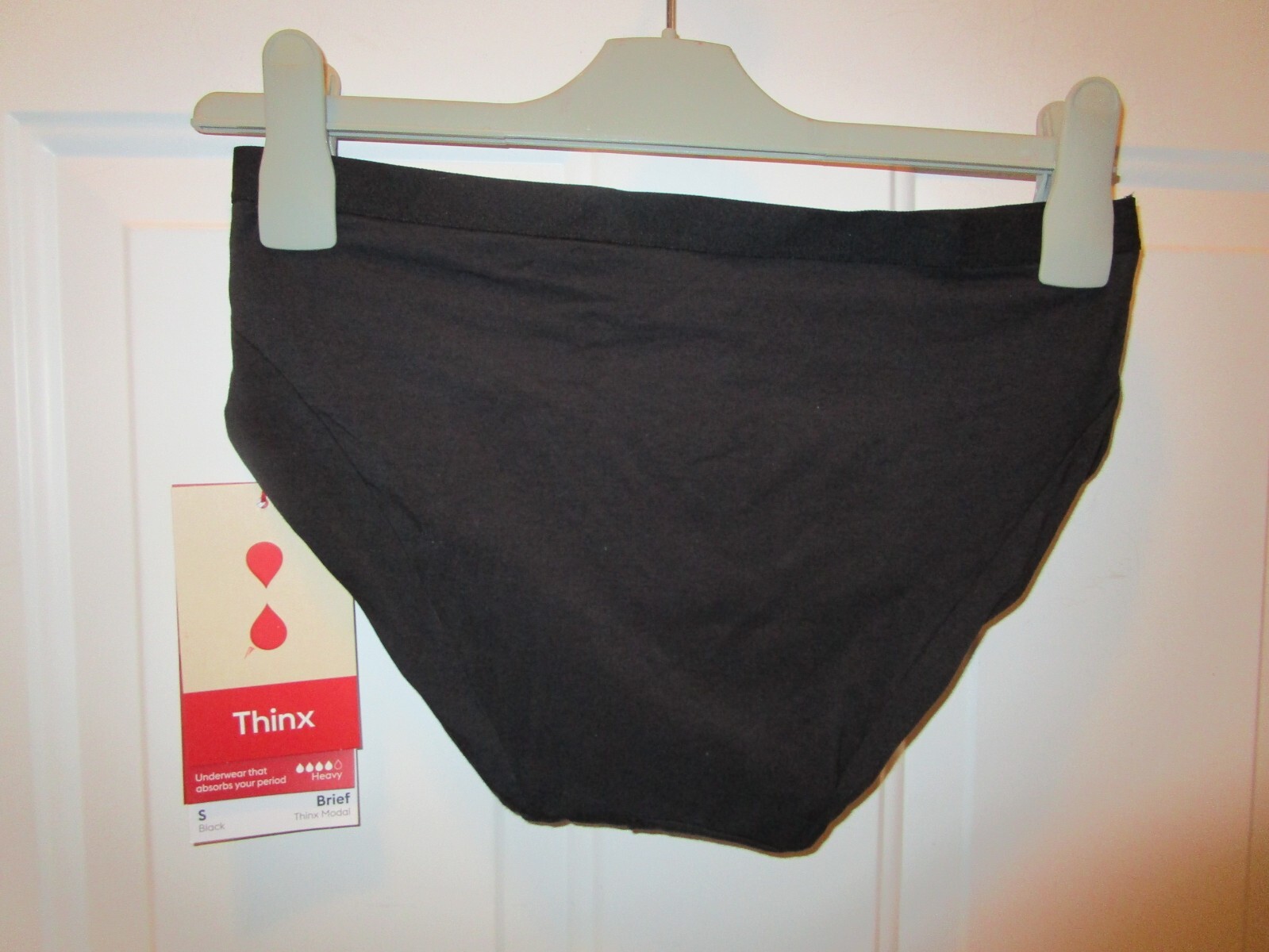 THINX BRIEF BLACK HEAVY ABSORBENCY PERIOD-PROOF MODAL PANTIES SIZE SMALL
