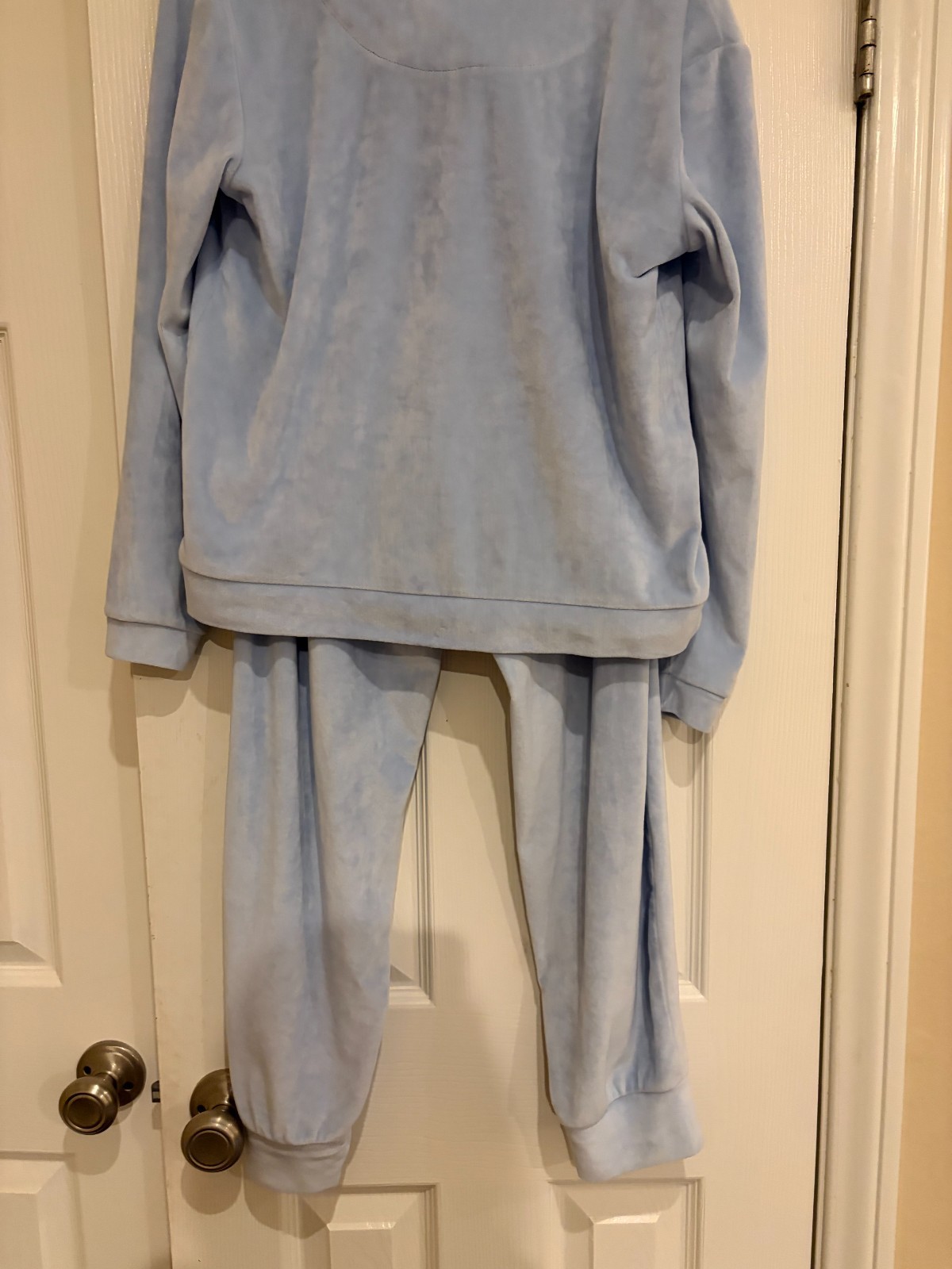 Juicy Couture Sleepwear Velour Pajama Set Ice Blue Rhinestone Bling Sz Small