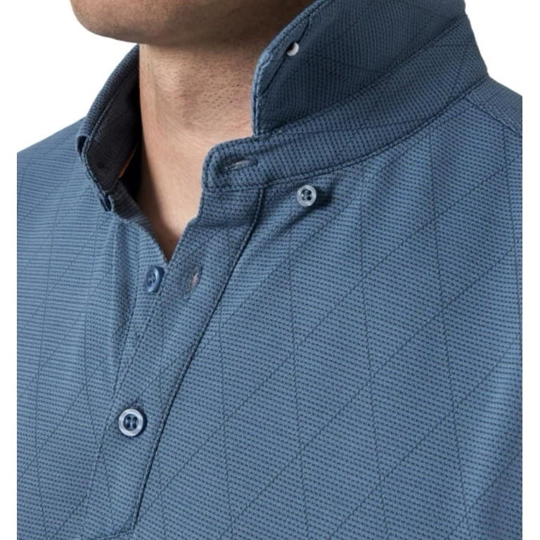 Modern Ambition Short Sleeve Shirt Moisture-Wicking Stretch Casual Large Blue