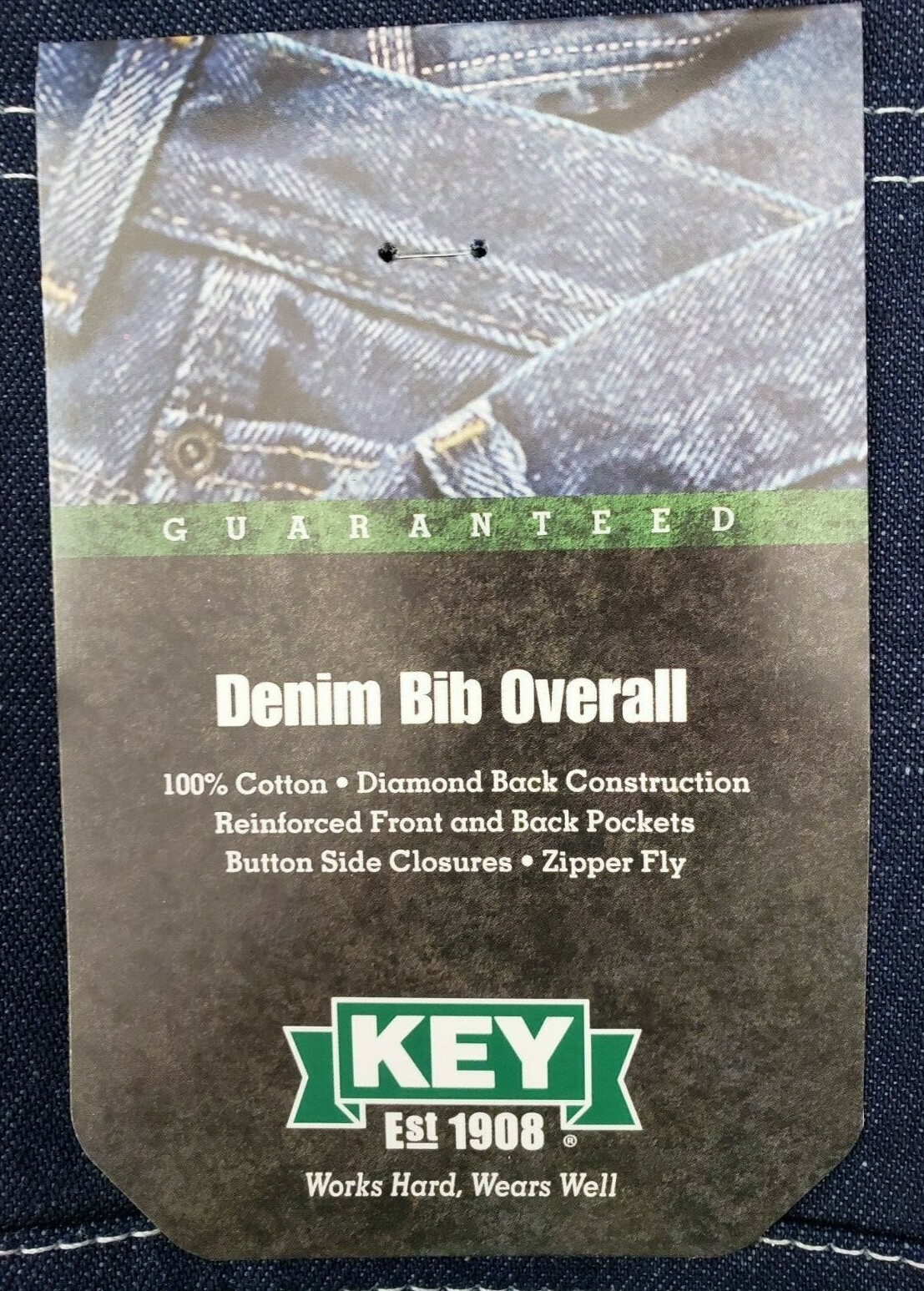 NEW Mens Authentic KEY IMPERIAL Carpenter Bib Overalls 100% Cotton