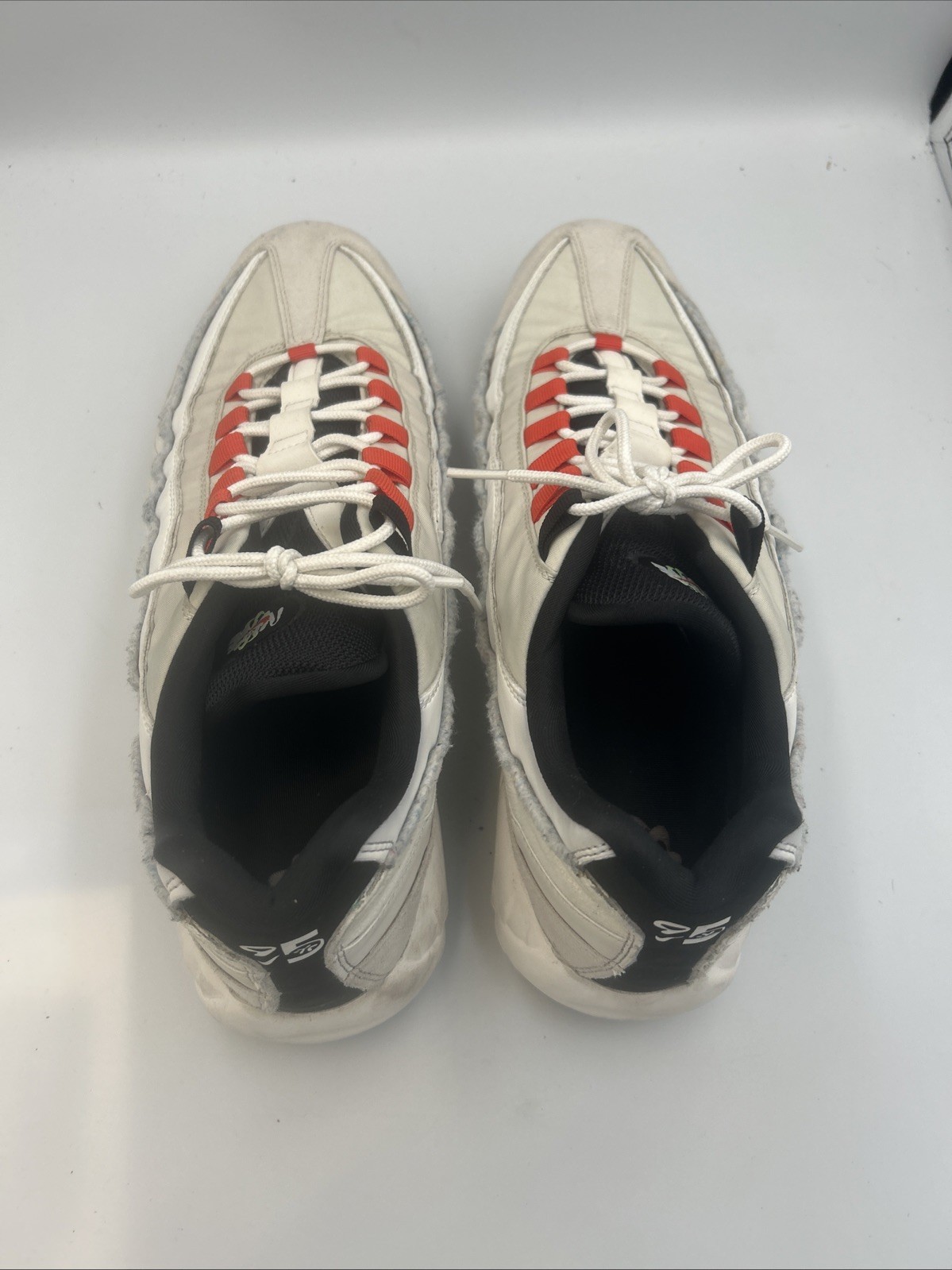 NIKE AIR MAX 95 SE DOUBLE SWOOSH LIGHT BONE HABANERO RED MEN SIZE 15 DQ0268-002