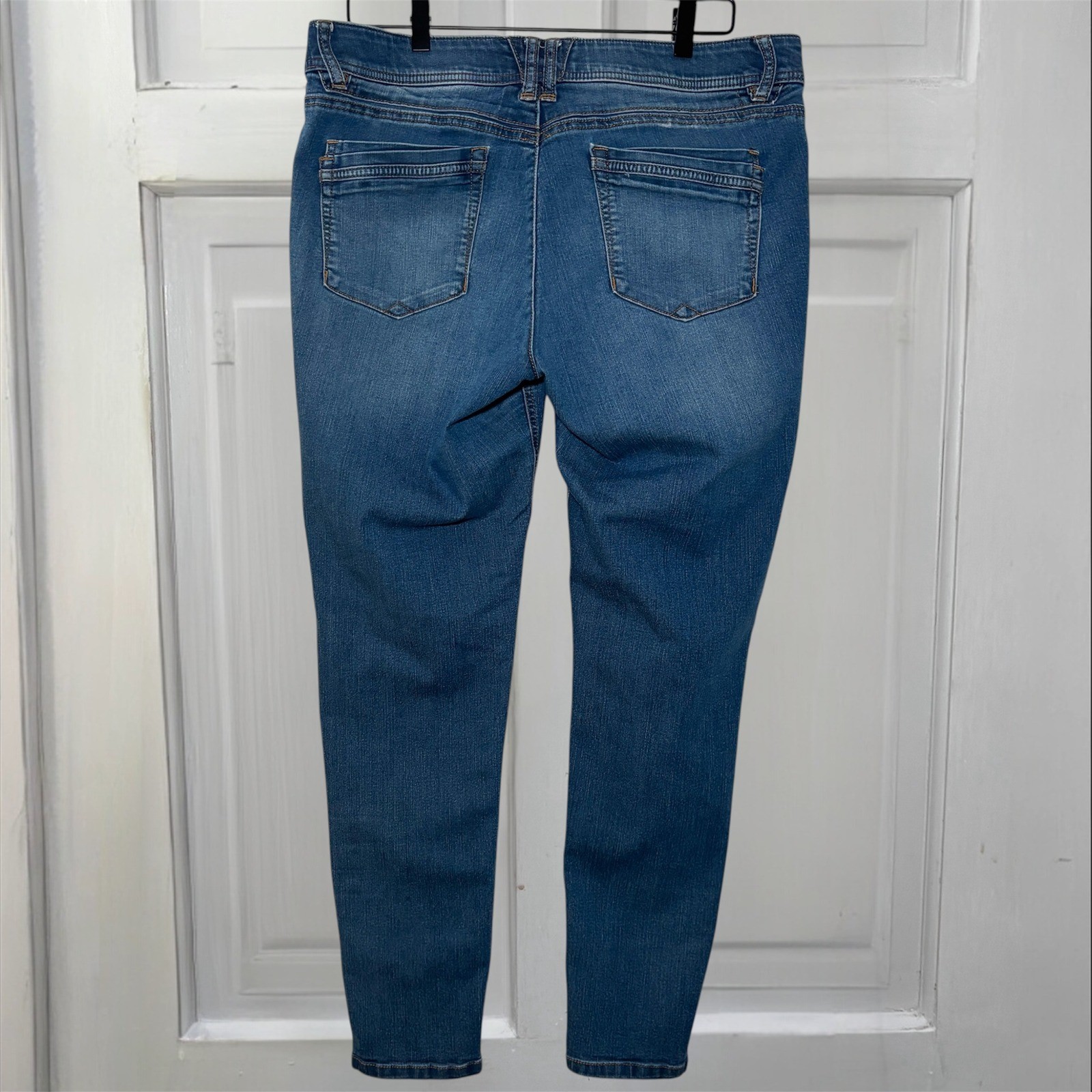 Democracy Ab solution Denim Blue Jeans Women’s 14 light Wash Whiskering Stretch