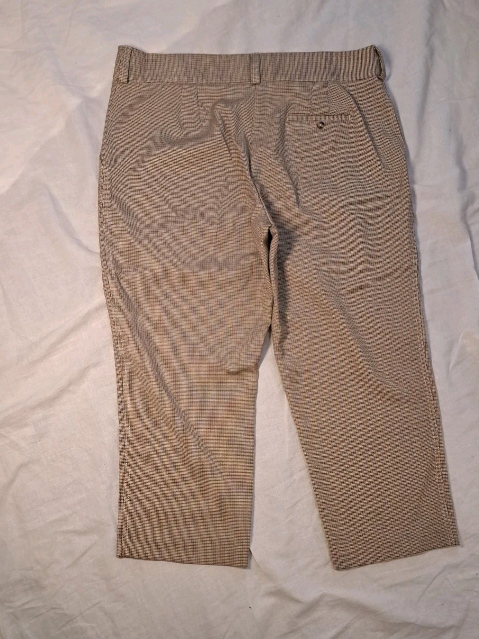 M&S Retro 40s 50’s style Straight High Rise 7/8 check Women’s Trousers UK 20