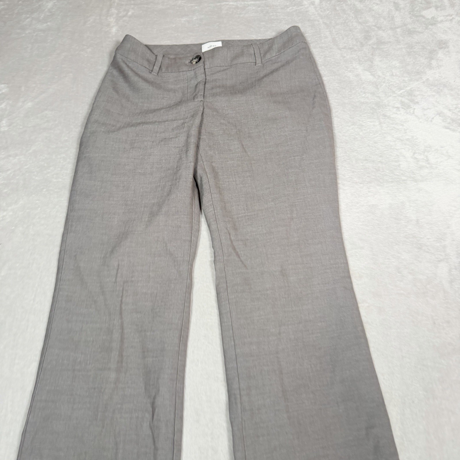 Wilfred Aritzia Pants Womens 4 Gray The Effortless Pleated High Rise Wide Leg