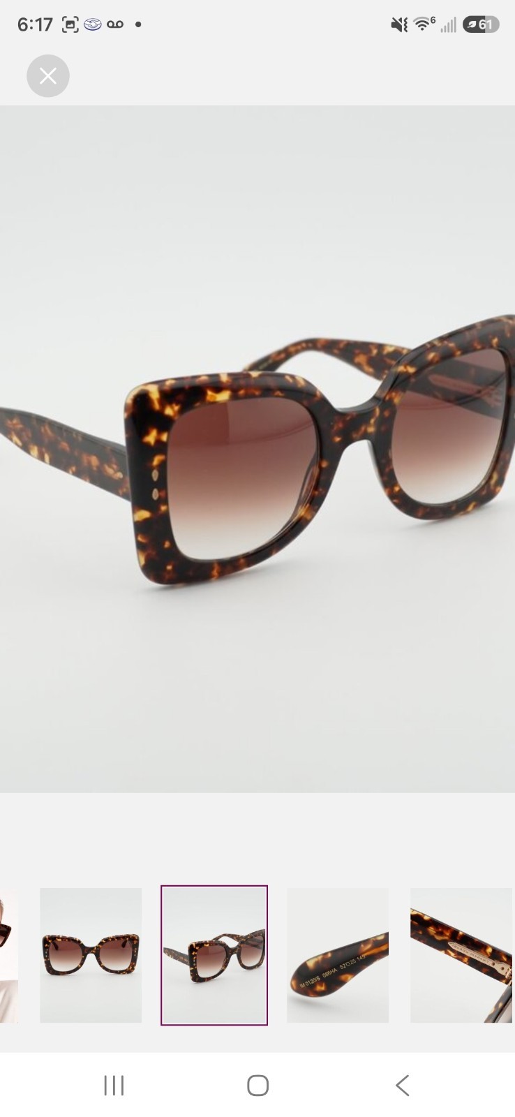 Isabel Marant IM 0120/S Women’s Tortoise Oversized Square Sunglasses UV400