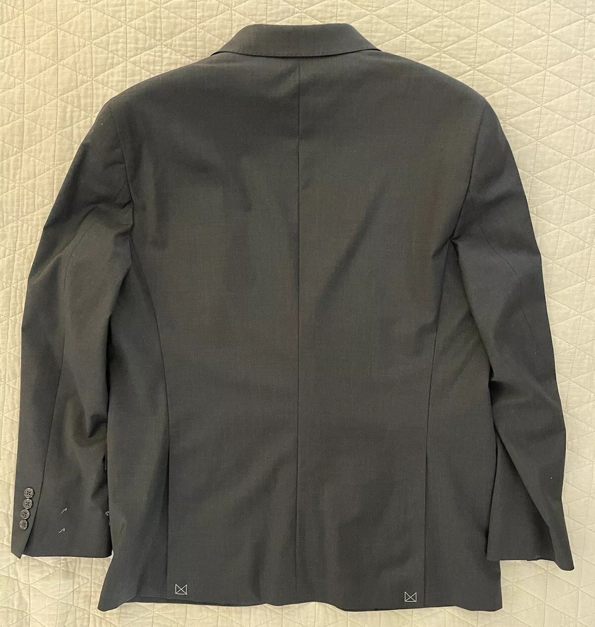 TODD SNYDER Mayfair Fit Stretch Wool Suit Jacket in Charcoal Gray Size 44 R NWT