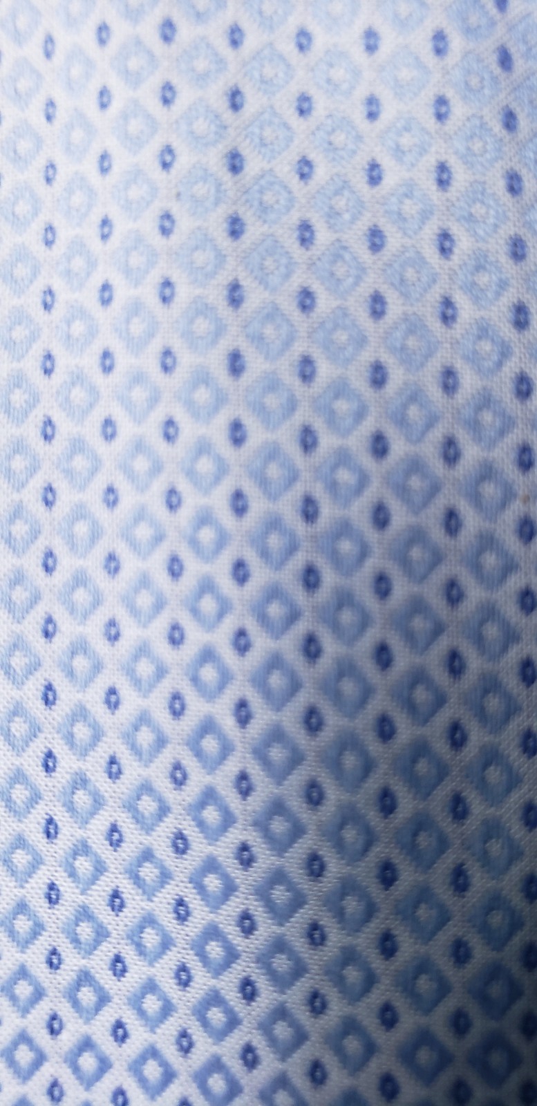 Eton Blue Print Contemporary All Cotton L/S Dress Shirt Sz 17.5/44 Quiet Luxury
