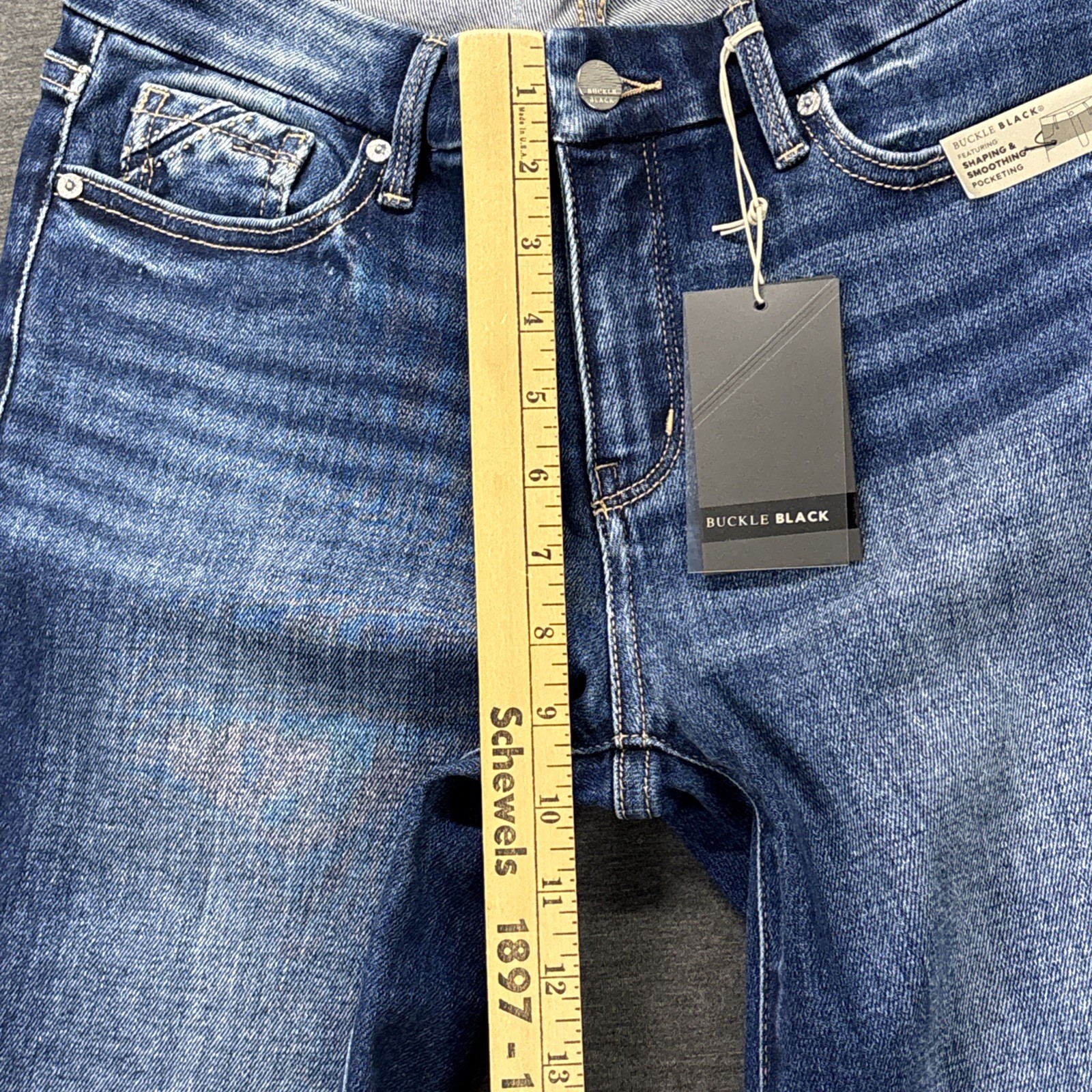 Buckle Black Fit No 53 Cropped Straight Jeans Womens fIT-28×27 TAG-27×28 NEW