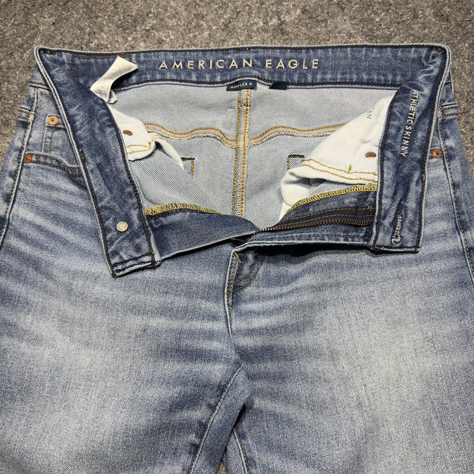 American Eagle Airflex+ Jeans Mens 31×32 Blue Stretch Waist Atheletic Skinny