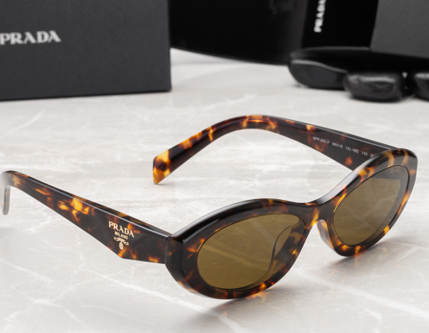 PRADA PR 26ZS 14L09Z Honey Tortoise Brown Women’s 55 mm Sunglasses NEW 100%