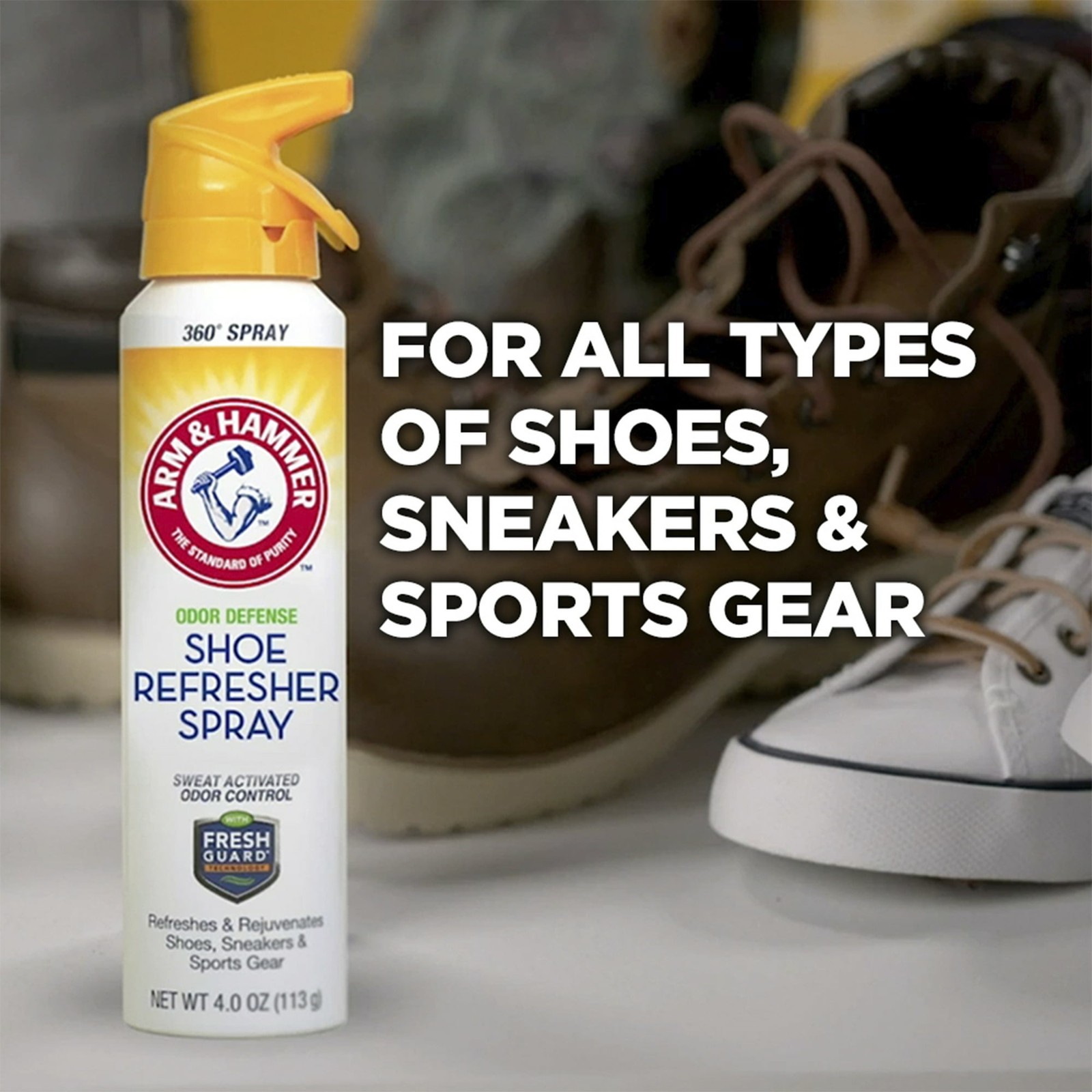 Arm & Hammer Odor Defense Fresh Scent Shoe Refresher Spray 4 oz