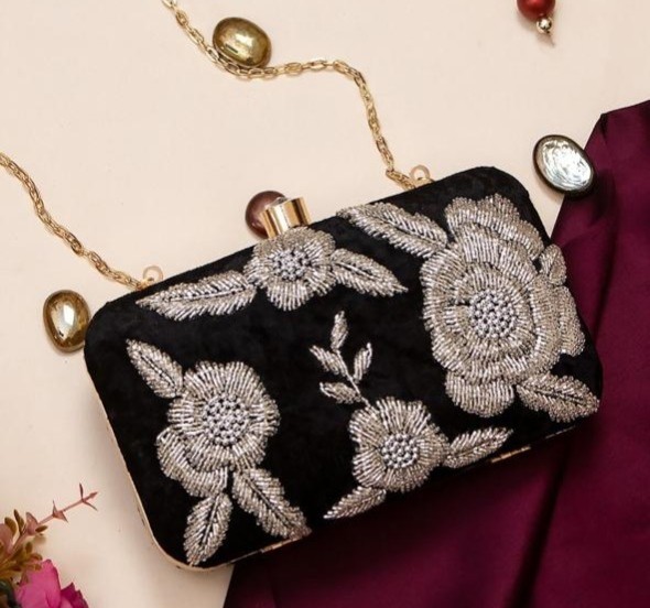 Black Clutch Bag Women Purse Cocktail Clutch