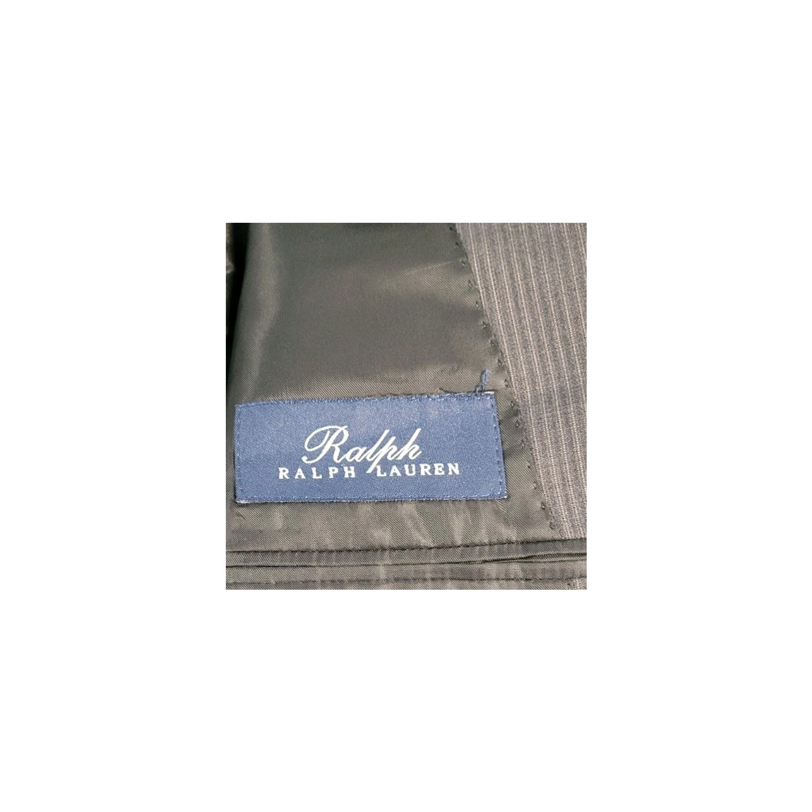 Ralph Lauren Wool Dress Pants Gray Pinstripe 36L